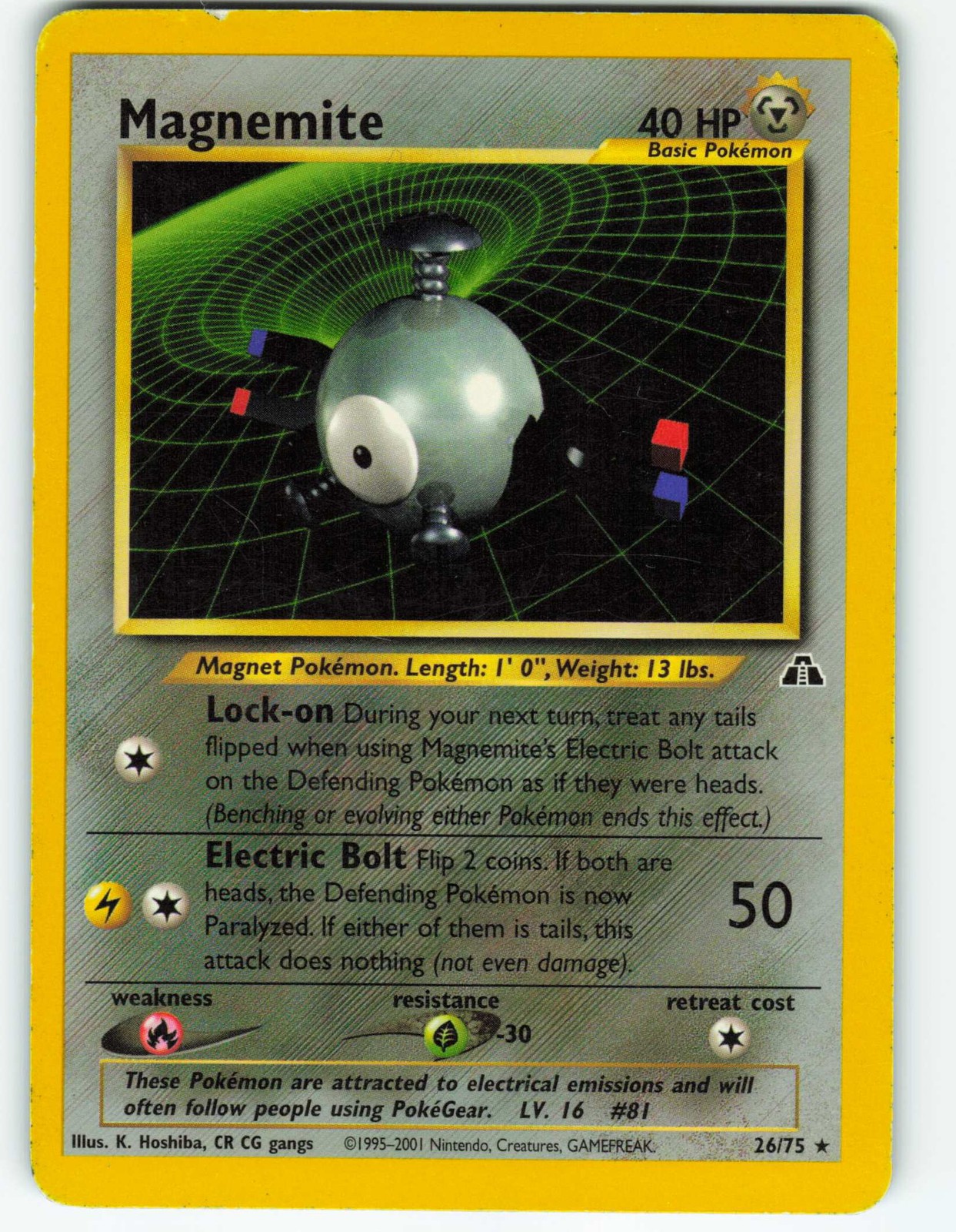 Magnemite - 26/75 Neo Discovery - Pokémon TCG - 2001