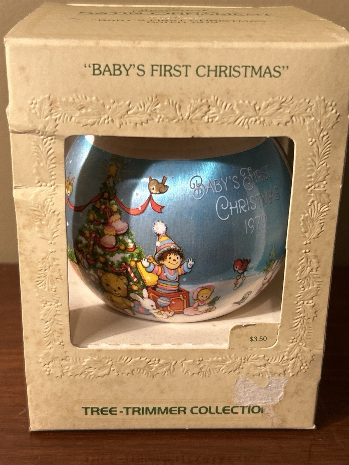New Hallmark Ornament 1979 Satin Ornament Baby's First Christmas VINTAGE’ New Hallmark Ornament 1979 Satin Ornament Baby's First Christmas VINTAGE’