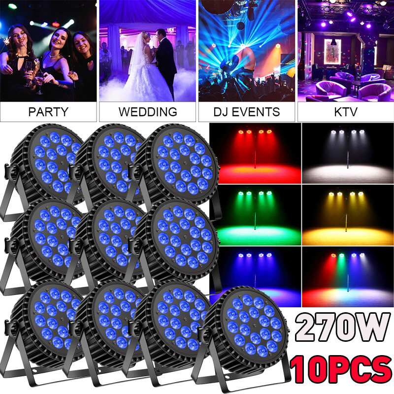 U\'King 270W PAR Light 18LED Beam RGBW DMX Club DJ Disco Party Show Stage Lights