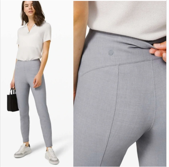 NWT Lululemon Here To There HR Pants 7/8 Wrinkle Free Stretch Grey Womens 6 $128
