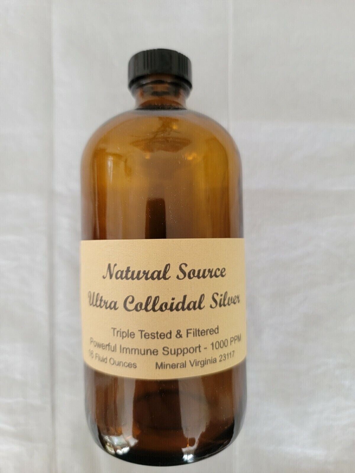 Natural Source Ultra Colloidal Silver 1000 PPM - 16 oz Glass Bottles (free ship) Natural Source Ultra Colloidal Silver 1000 PPM - 16 oz Glass Bottles (free ship)
