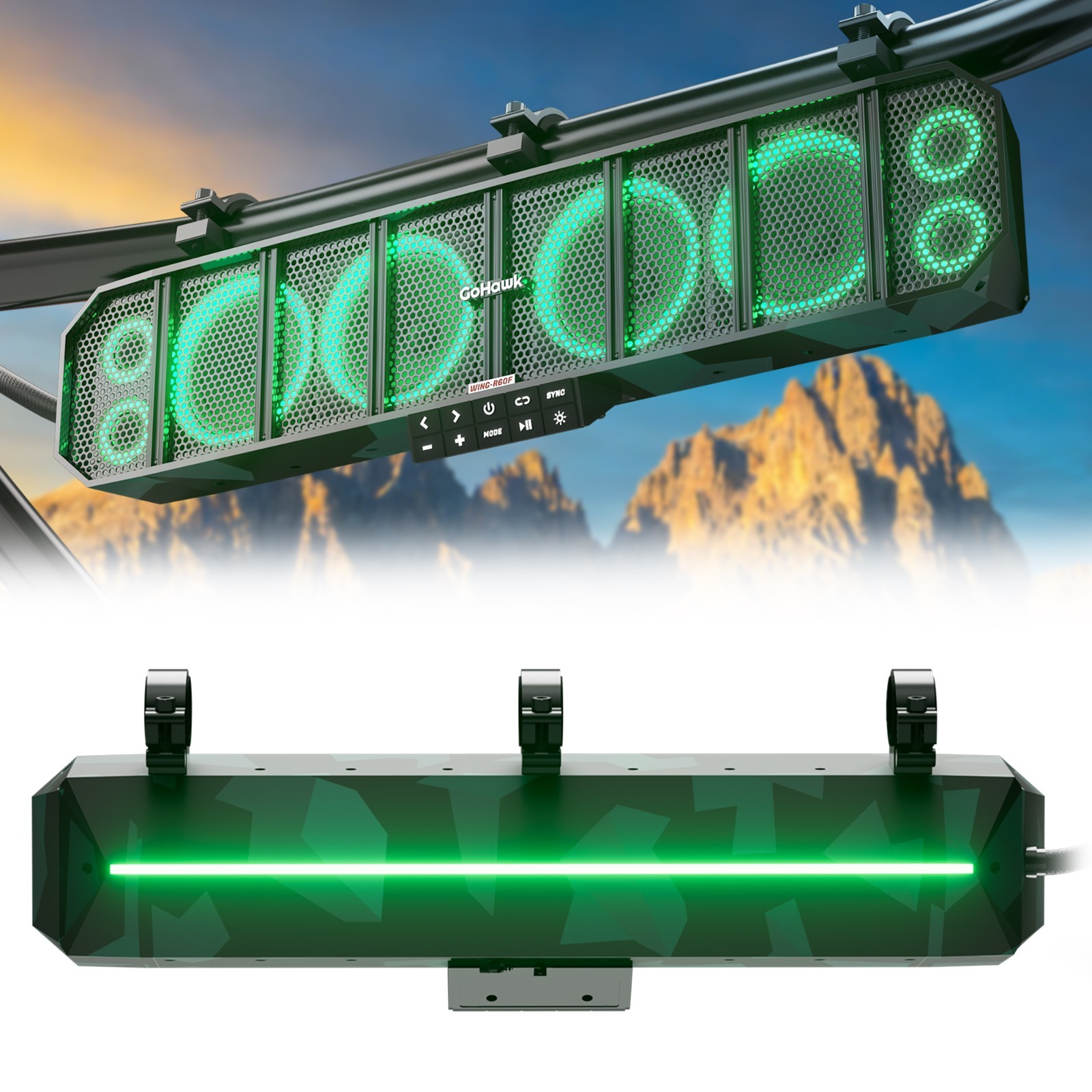 8-Speaker 600W UTV Sound bar Bluetooth Polaris ATV RZR Waterproof Radio System 8-Speaker 600W UTV Sound bar Bluetooth Polaris ATV RZR Waterproof Radio System