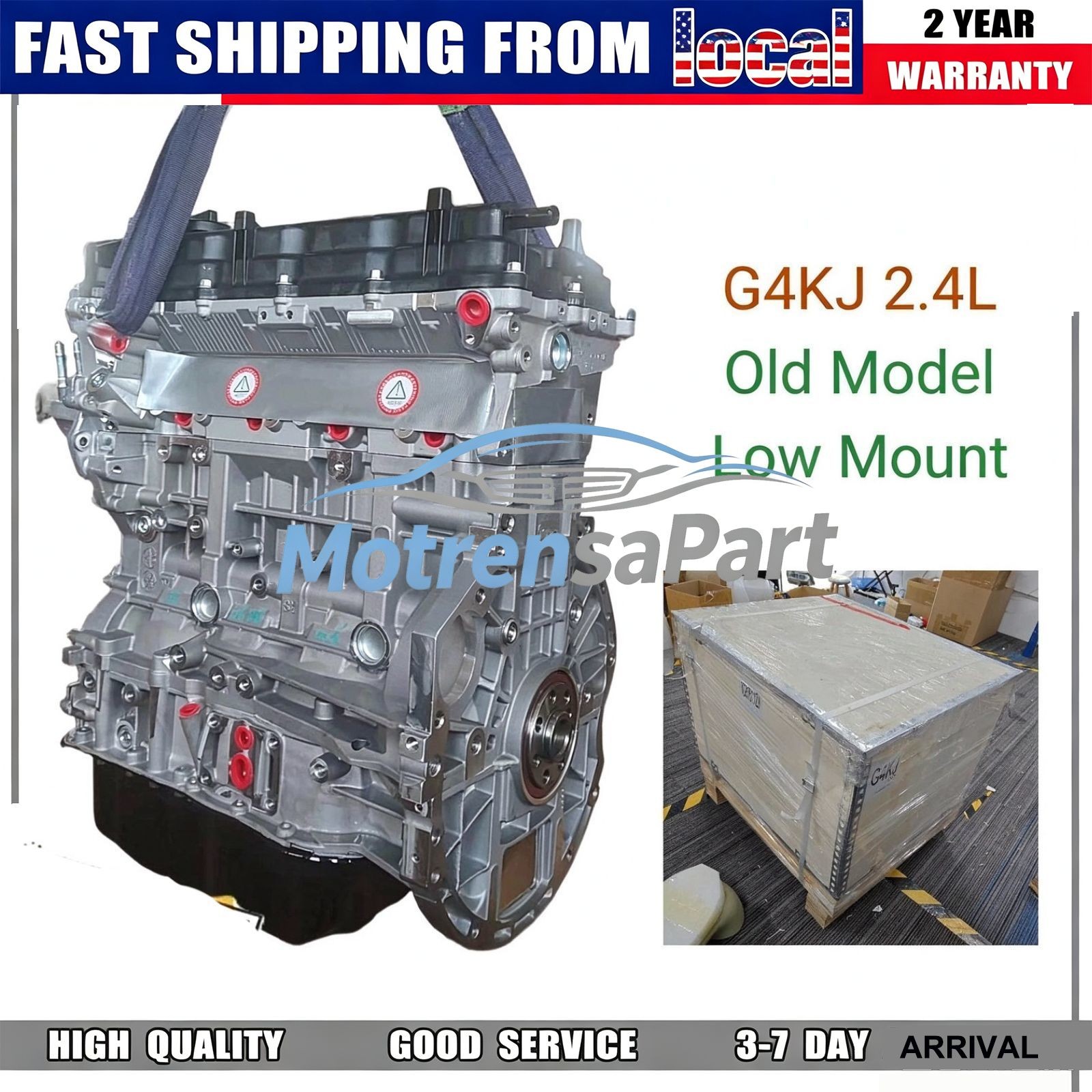 New G4KJ 2.4L GDi Old Model Low Mount Engine Assy For Tucson Sportage 2011-2016
