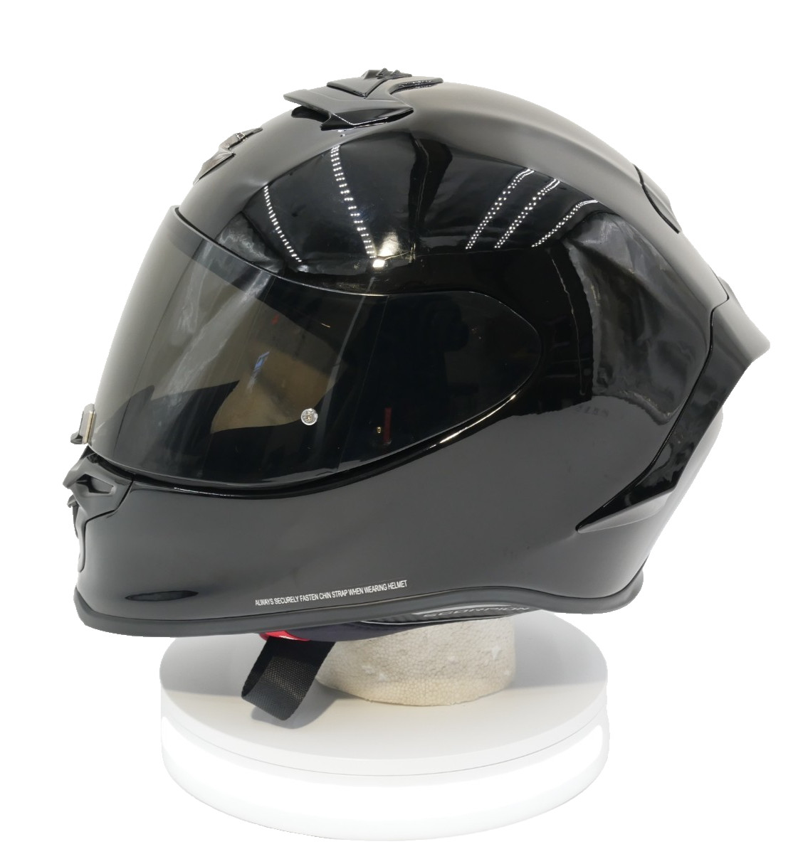 SCORPION EXO-R1 AIR MOTORCYCLE HELMET GLOSS BLACK SIZE SMALL OPEN BOX