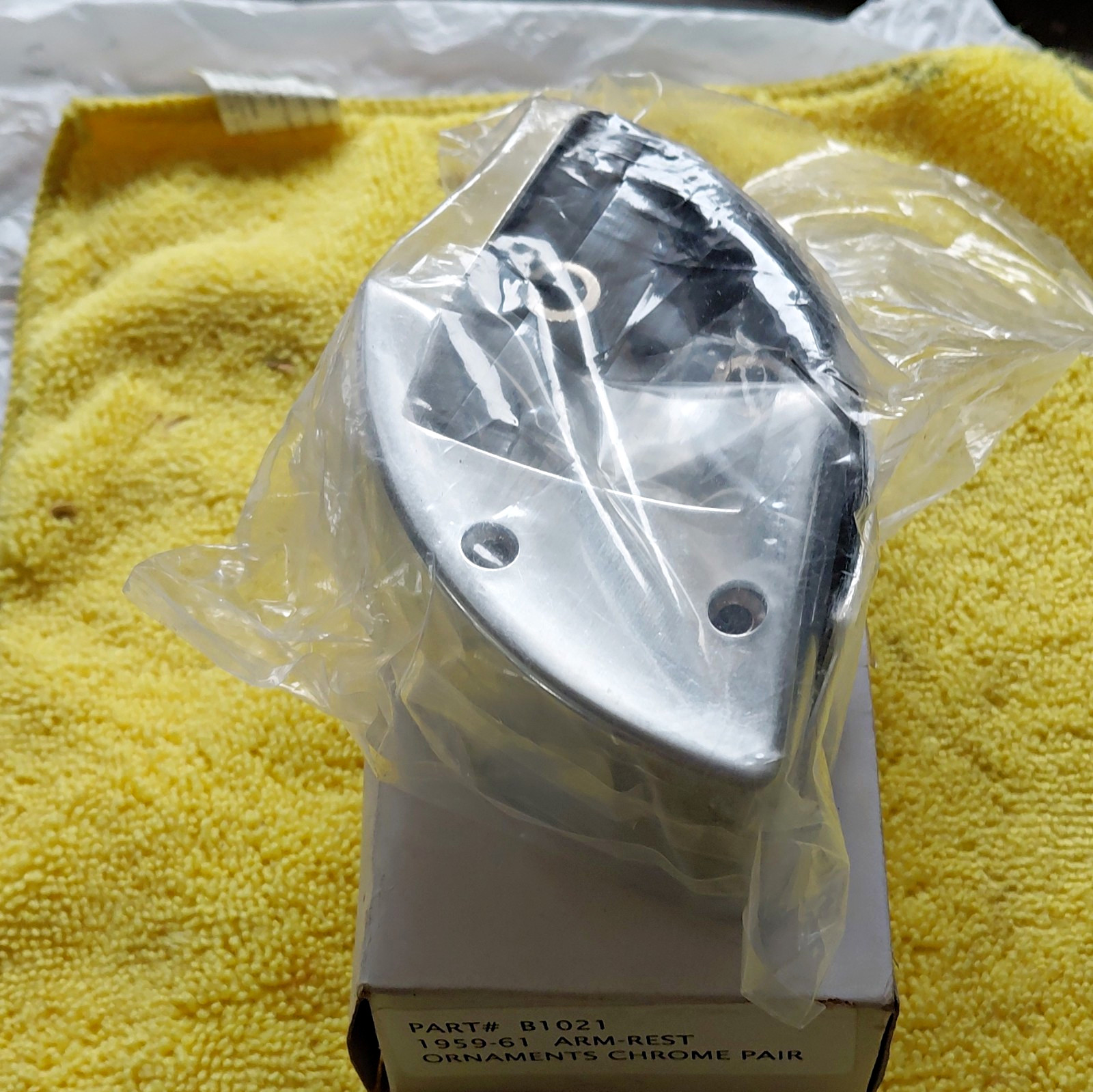 1959 - 61 CHEVROLET IMPALA & 59-60 ELCAMINO Arm Rest Chrome Ornaments NEW
