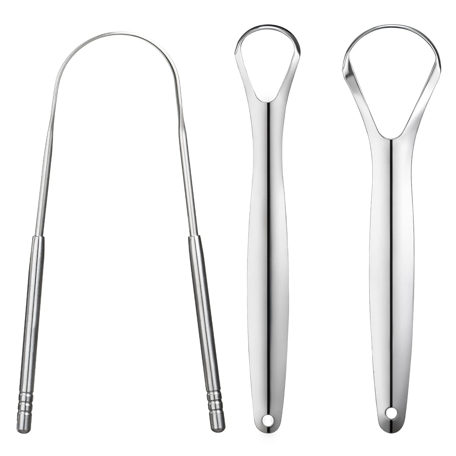 3 PCS Metal Tongue Scraper, Scrapers for Adults, Stainless Steel... 3 PCS Metal Tongue Scraper, Scrapers for Adults, Stainless Steel...