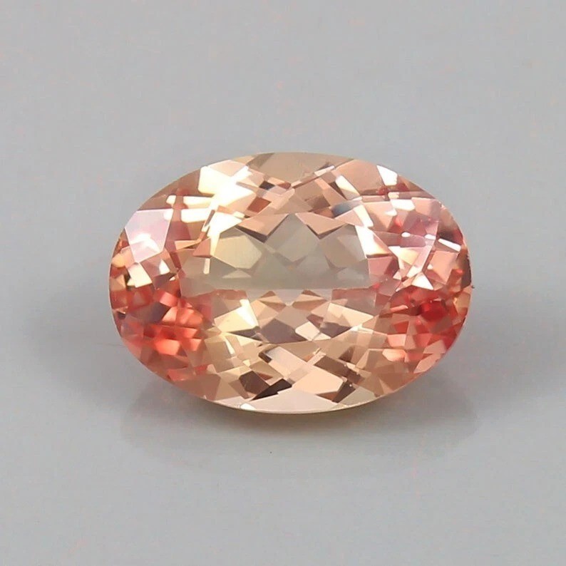 AAA Grade 13x10 MM Ceylon Padparadscha Sapphire Bi-Color Oval Loose Gemstone Cut