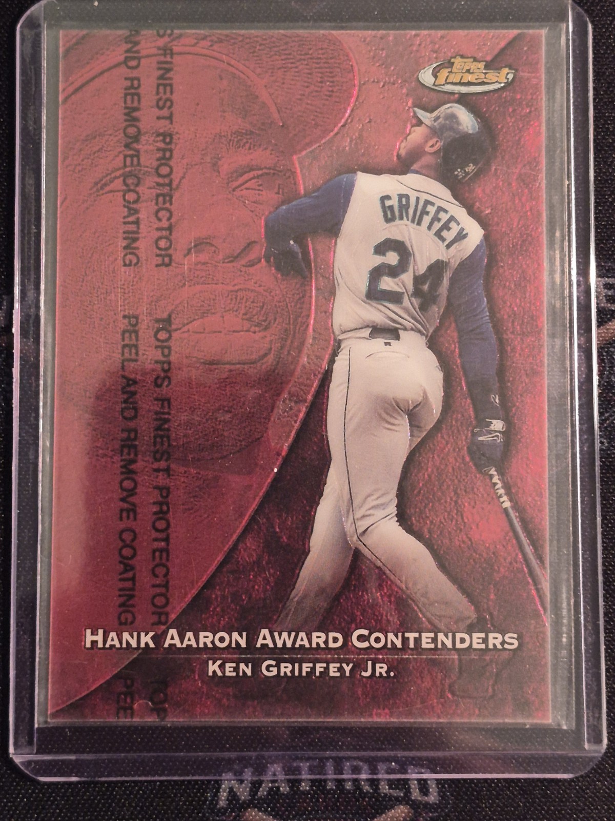 1999 Topps Finest - Hank Aaron Award Contenders Ken Griffey Jr #HA8 GOAT