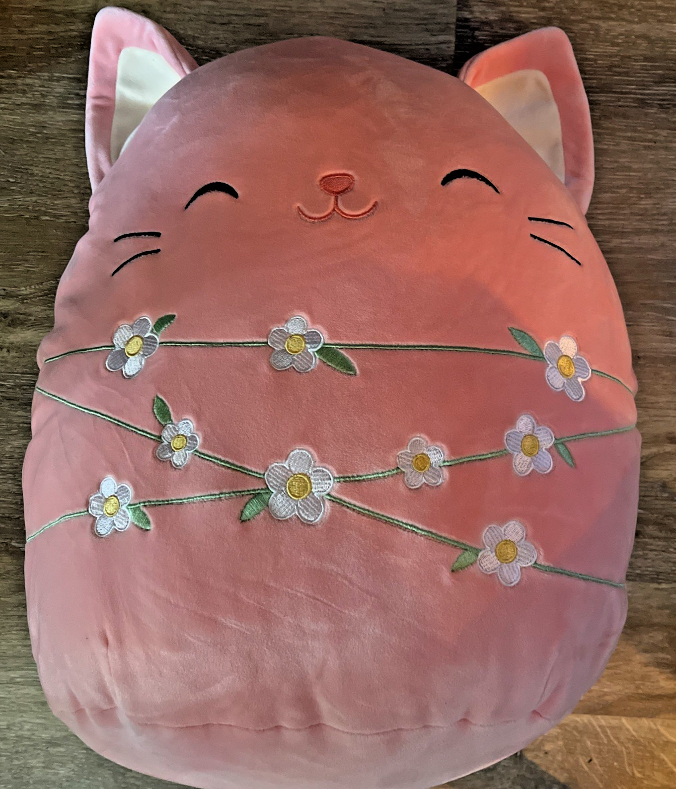 Squishmallow Easter 2025 Wilka the Pink Cat with Flower Garland 16 inch NEW
