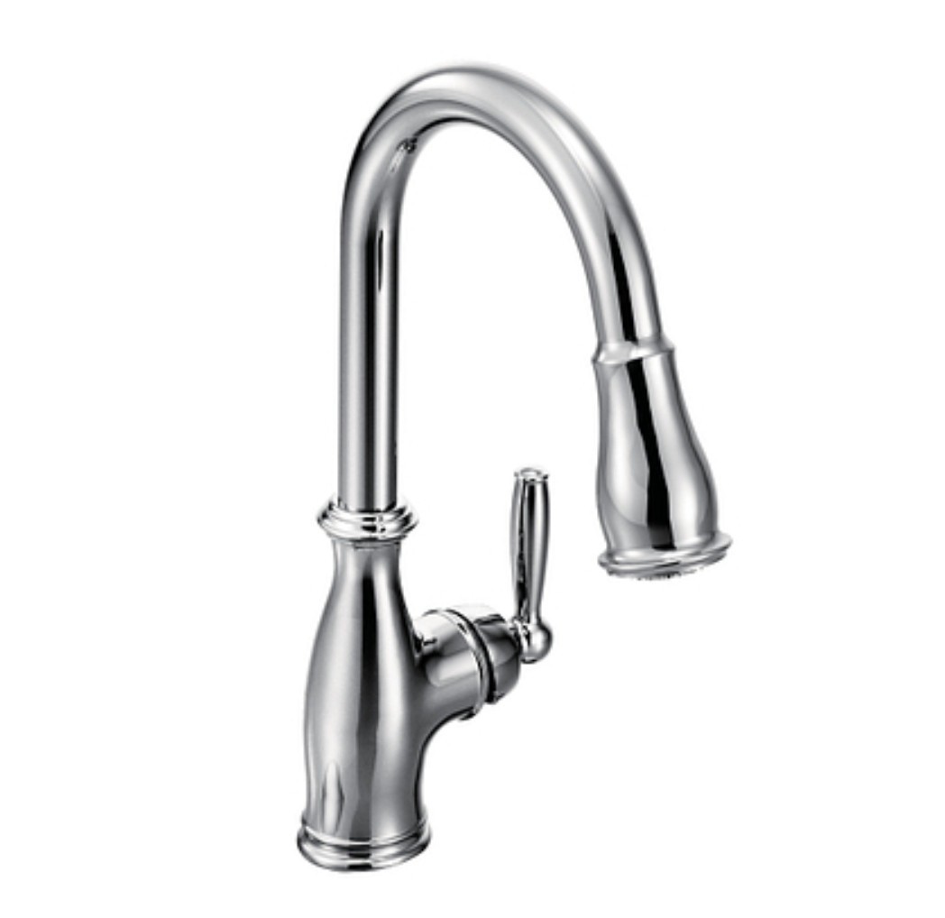 Moen 7185C Brantford Single Handle Pulldown Spray Kitchen Faucet- Chrome 