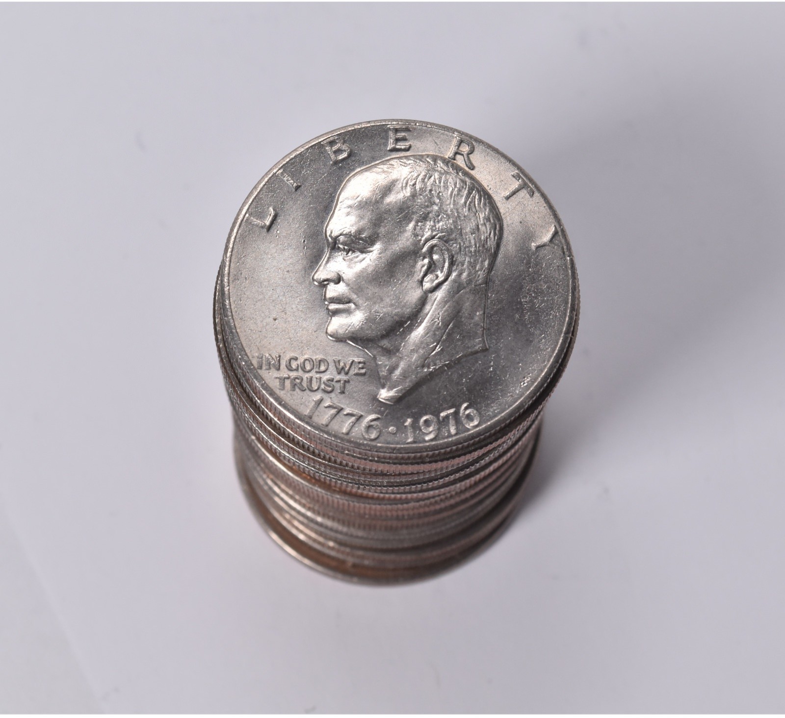 (20) 1776-1976-P AU/BU T2 Bicentennial Eisenhower Ike Dollar Roll Lot (20) 1776-1976-P AU/BU T2 Bicentennial Eisenhower Ike Dollar Roll Lot