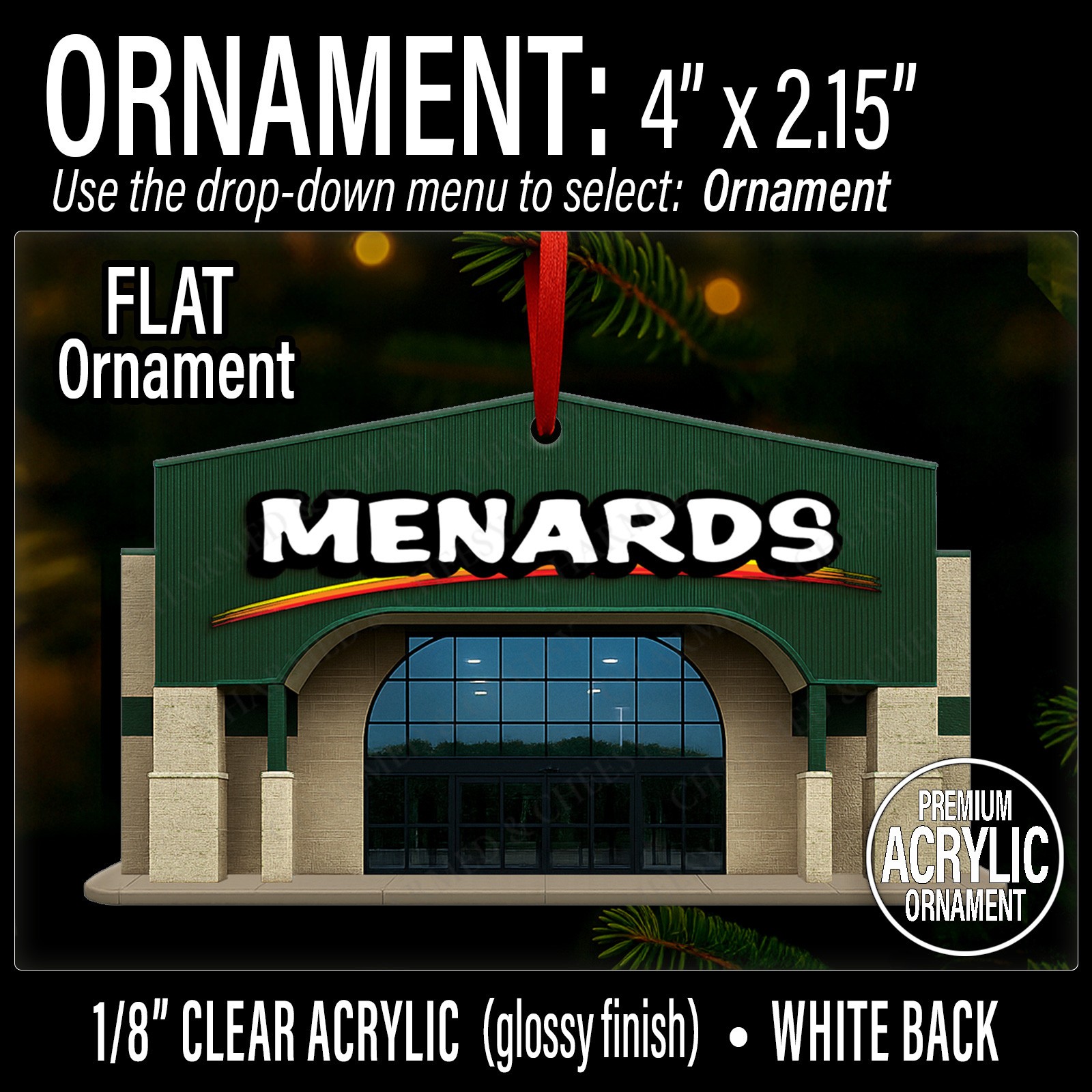 Menards Acrylic Christmas Ornament Home Improvement Hardware Store Gift 004 Menards Acrylic Christmas Ornament Home Improvement Hardware Store Gift 004