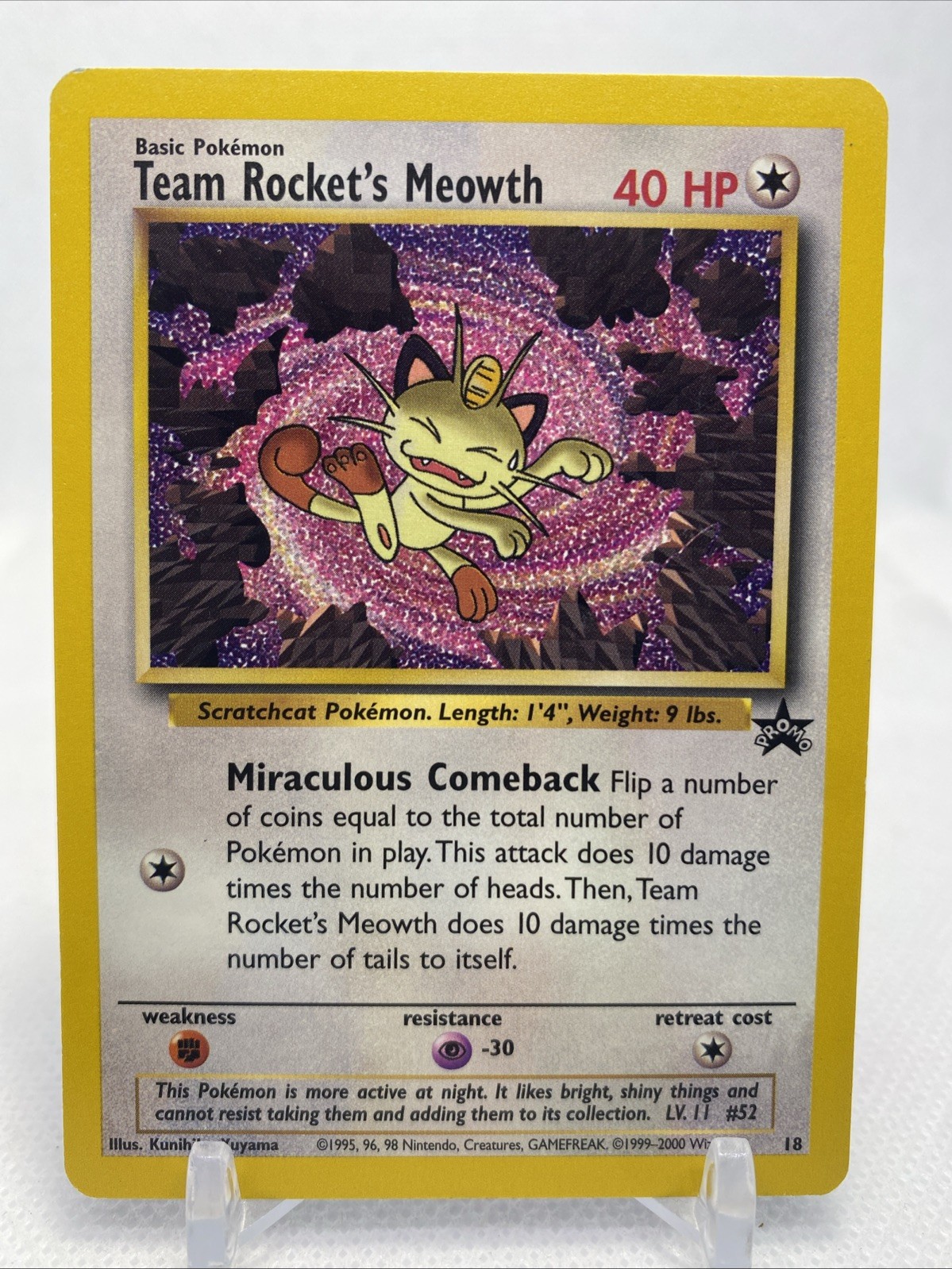 Team Rocket\'s Meowth 18/53 Wotc Promo Regular Team Rocket\'s Meowth 18/53 Wotc Promo Regular