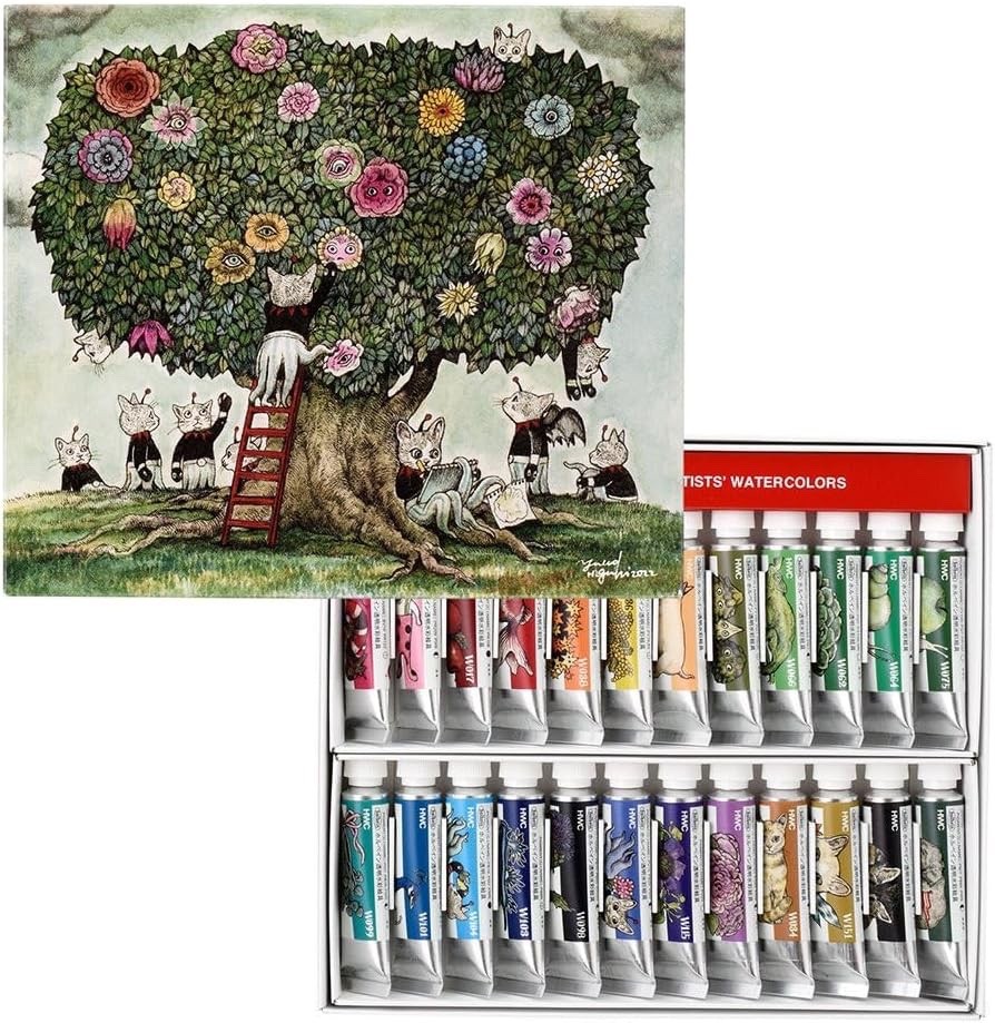 Holbein Artists\' Watercolors - Set of 24, Yuko Higuchi, 5 ml Tubes Holbein Artists\' Watercolors - Set of 24, Yuko Higuchi, 5 ml Tubes