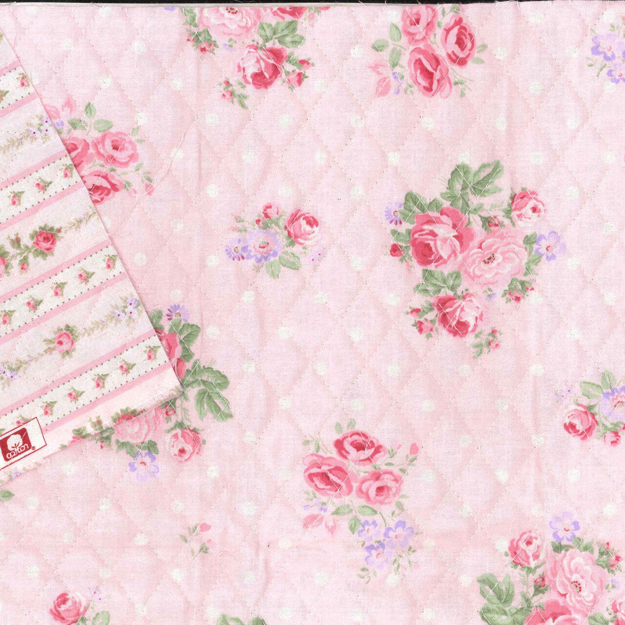 Feminine Floral Double Faced Quilt Pre-quilted Fabric