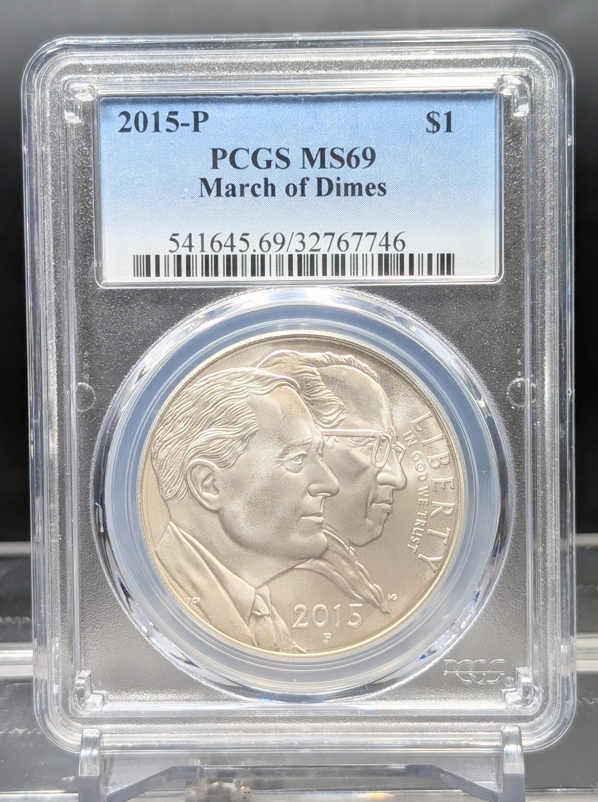 2015-P March of Dimes Commemorative Dollar $1 PCGS MS69 