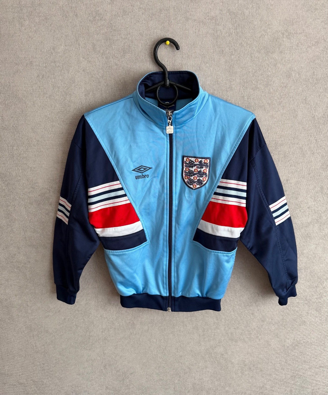 Vintage 1987 1990 England National Team Umbro Football Soccer Track Jacket Boys