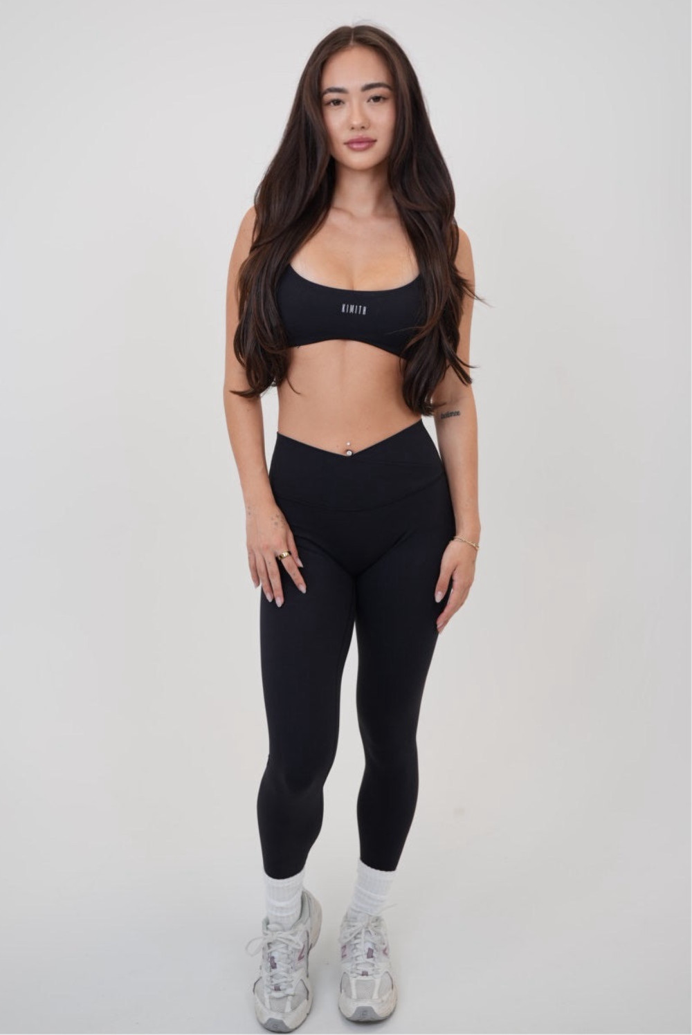 Women's My Time Is Divine Black Sculpt V-Waist Legging