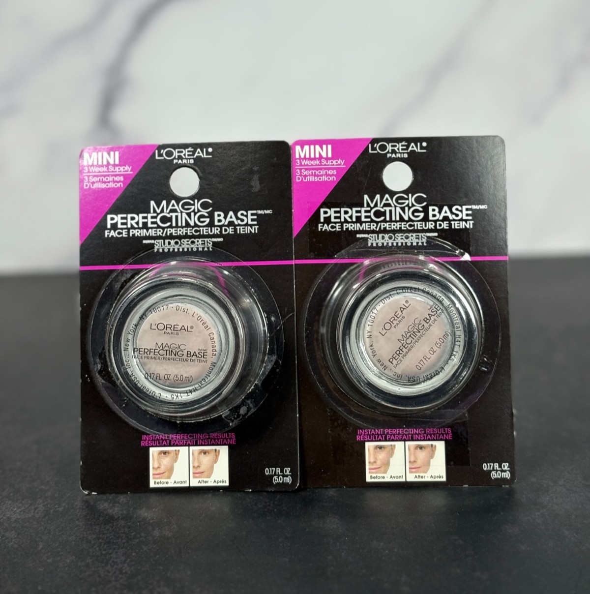 2 PACK - L\'Oreal Paris Magic Perfecting Base Face Primer 0.17 Fl Oz each - NEW 2 PACK - L\'Oreal Paris Magic Perfecting Base Face Primer 0.17 Fl Oz each - NEW