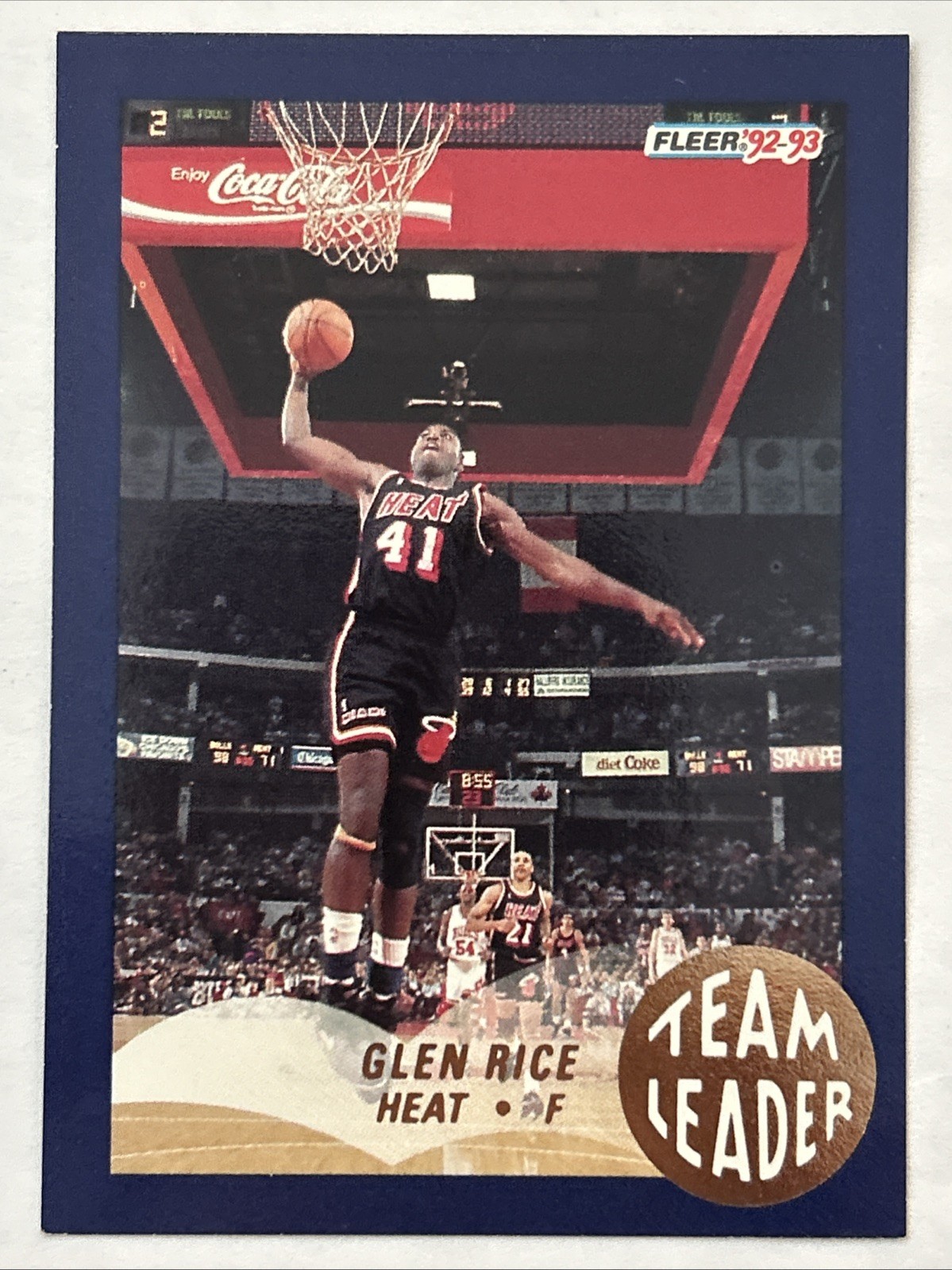 1992-93 Fleer Team Leaders, Glen Rice, Card #14, Miami Heat