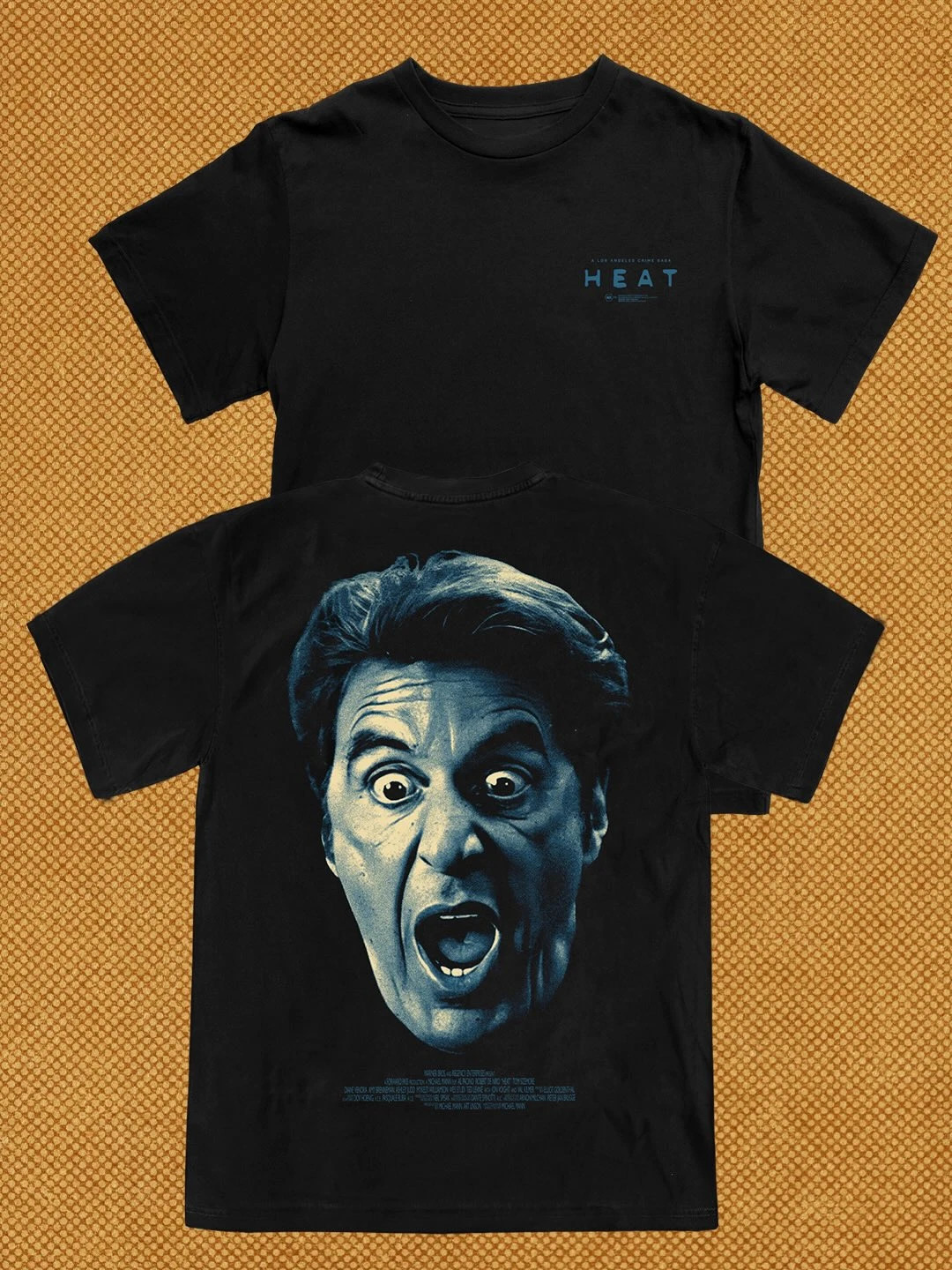 Heat 1995 Movie Shirt, Al Pacino Vincent Hanna 2 Sided Black Graphic Film Tee