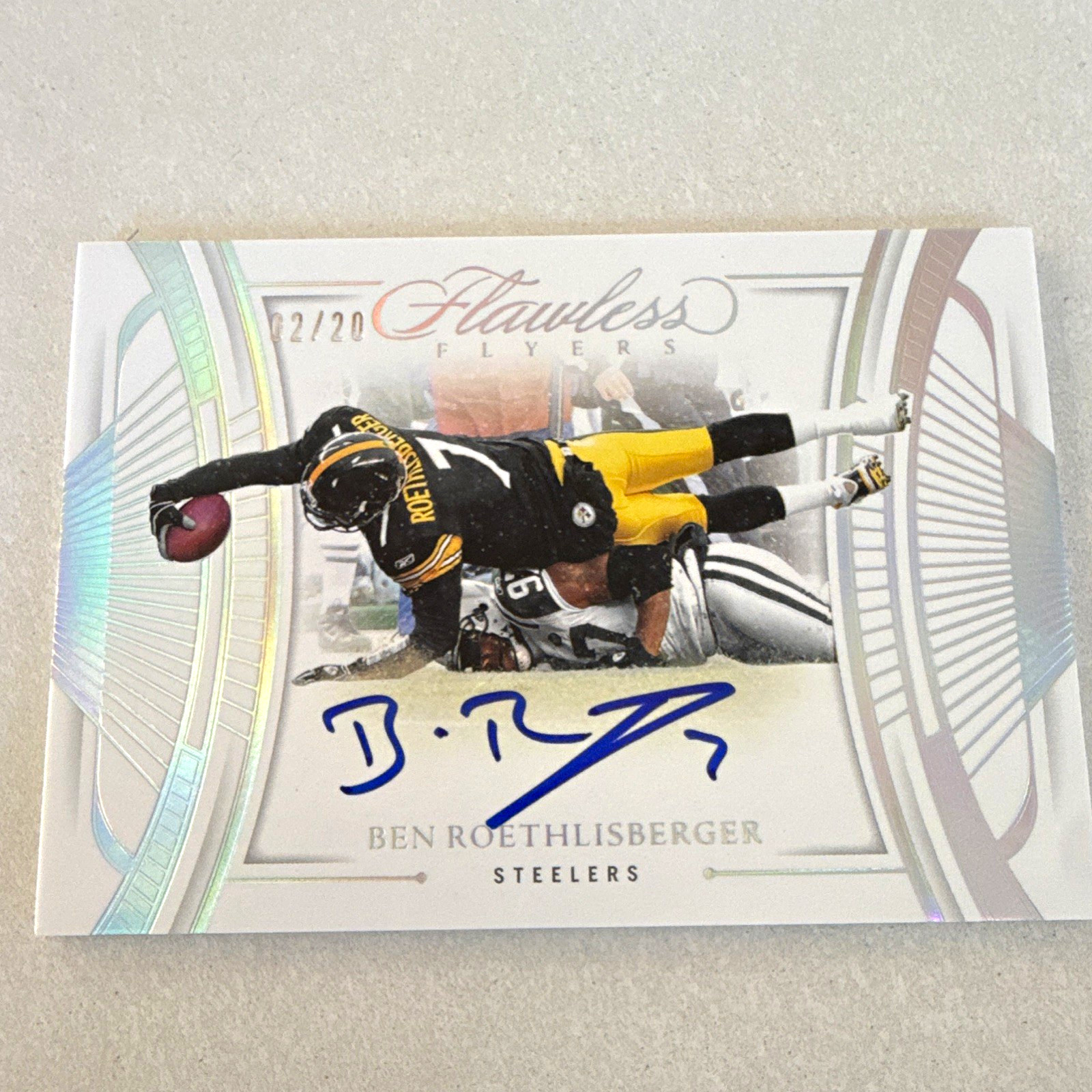 Panini 2025 Flawless Update Flawless Flyers Ben Roethlisberger Auto 2/20