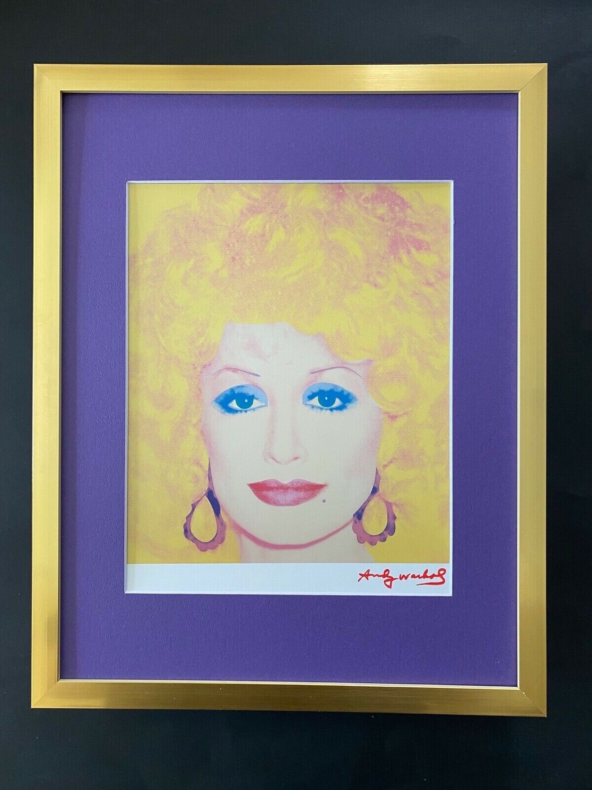ANDY WARHOL AWESOME 1984 SIGNED DOLLY PARTON PRINT MATTED AT 11X14 LIST $549=