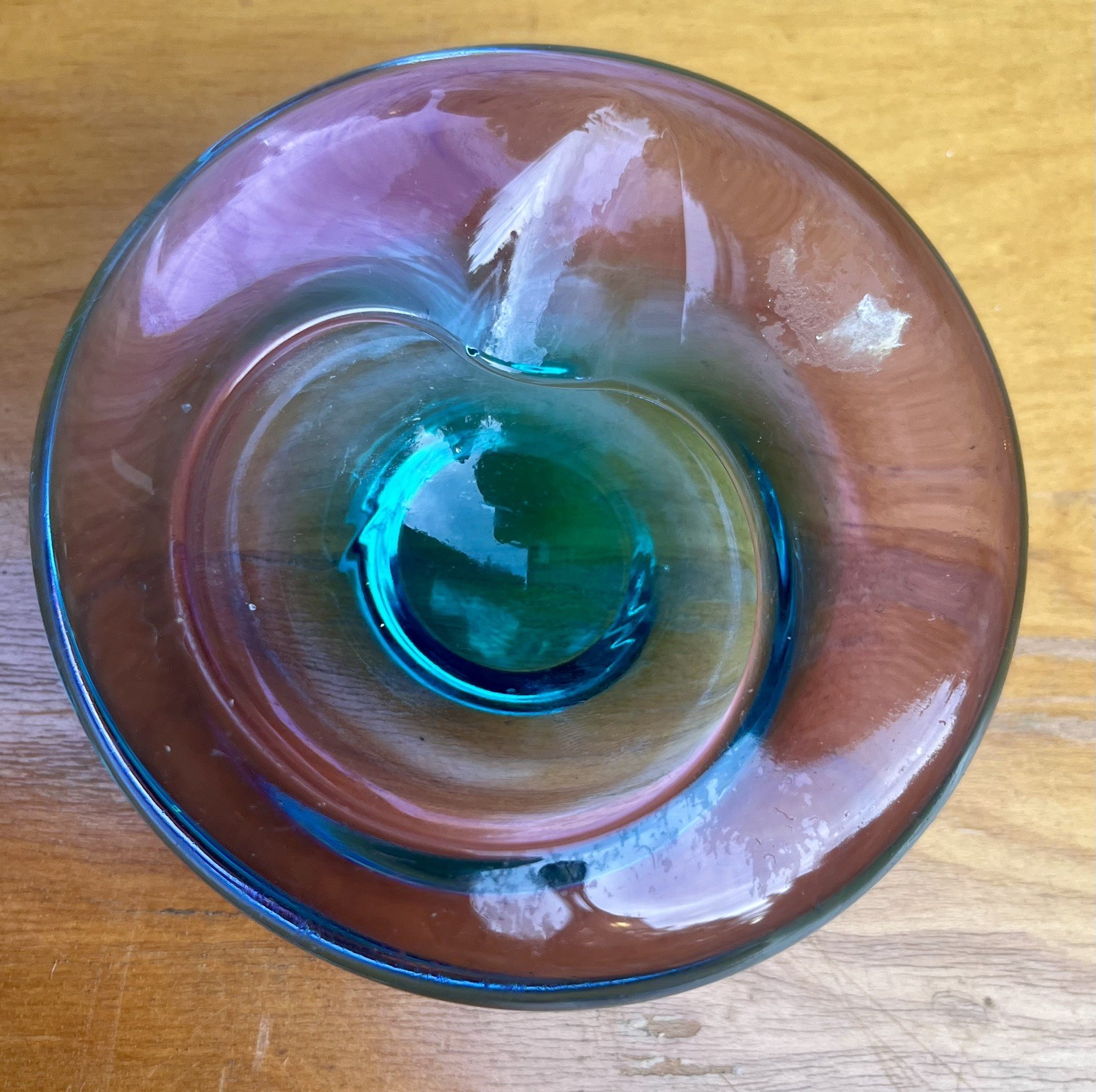 Vintage Barbini Murano Sommerso Pink Blue Opal Italian Art Glass Ashtray Bowl Vintage Barbini Murano Sommerso Pink Blue Opal Italian Art Glass Ashtray Bowl
