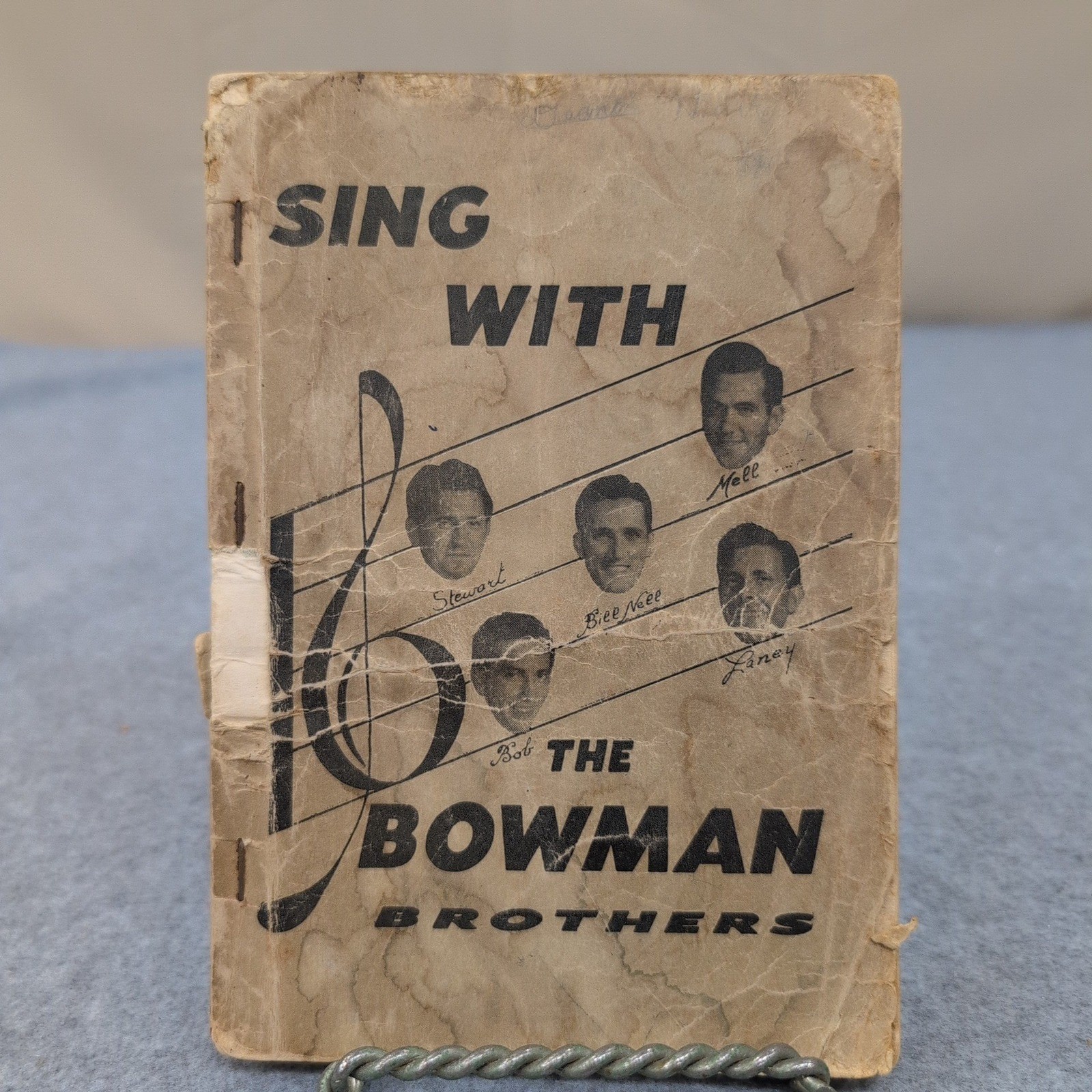 Vtg 1951 Sing With The Bowman Brothers Gospel Songbook Sheet Music Shaped Notes