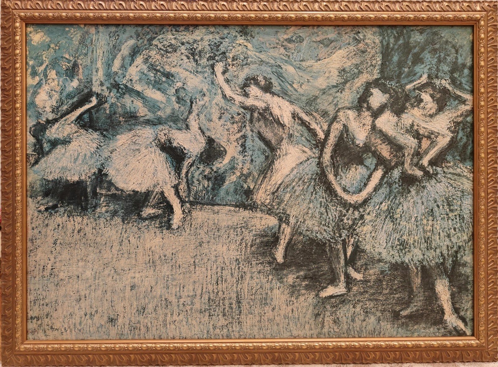 Vintage Artagraph Edition After Edgar Degas Six Danseuses Sur La Scene w/COA