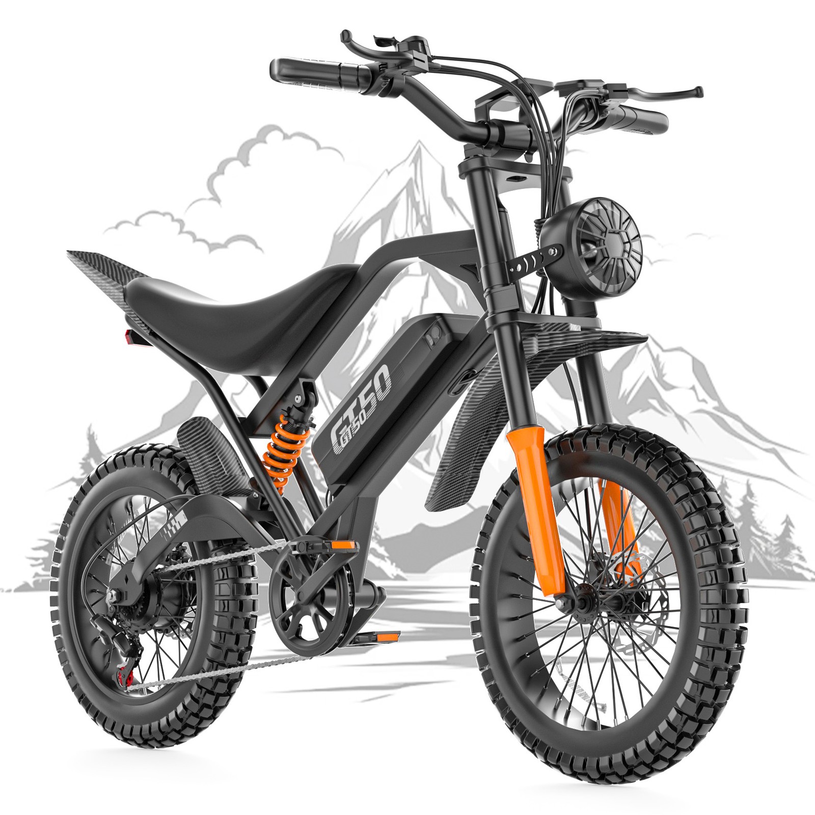 Electric Dirt Bike 3000W E Motorcycle 35MPH 7 Speed Mountain Off-Road Dirt Bike
