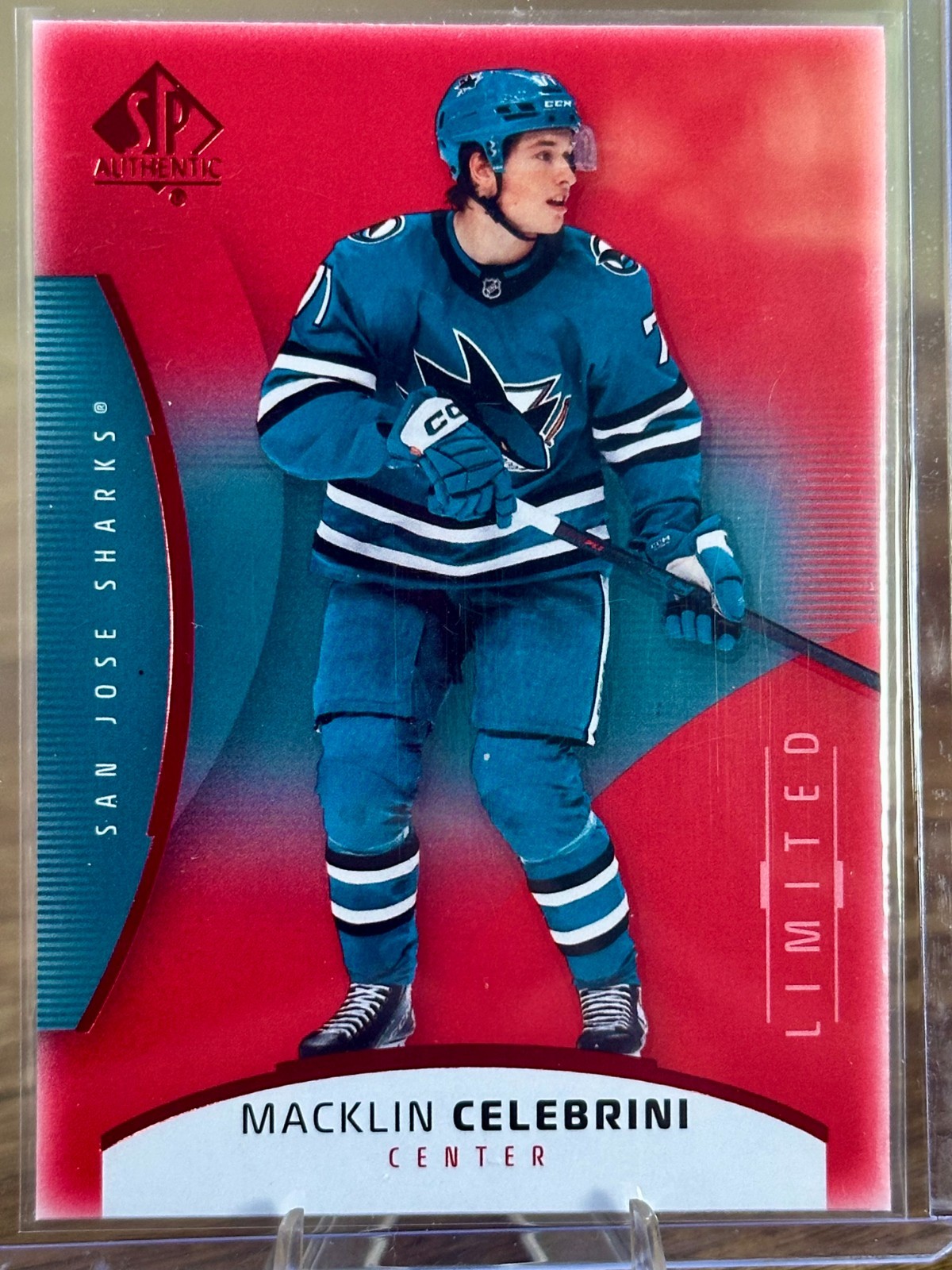 2025-26 Sp Authentic - Macklin Celebrini #26 Limited Red 2025-26 Sp Authentic - Macklin Celebrini #26 Limited Red