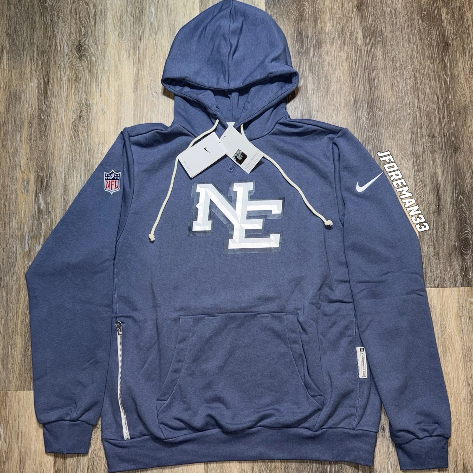 New England Patriots Rivalries Hoodie Nike Authenitc Standard Issue Storm Blue