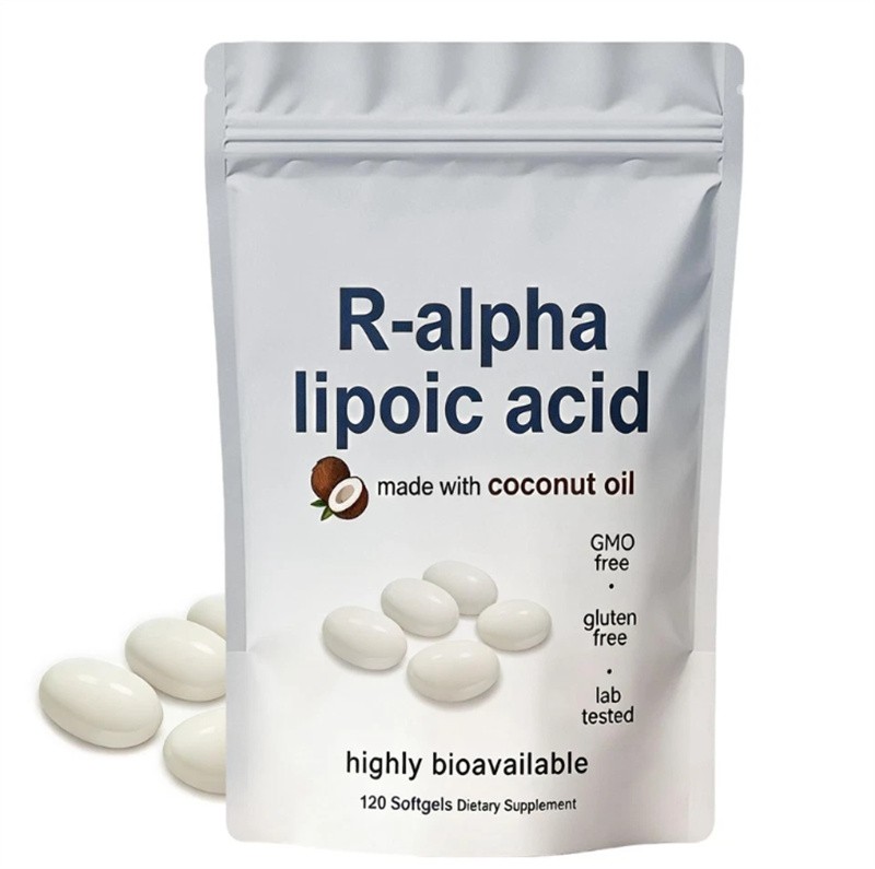 1-5 Bag Antioxidant Support R-alpha Lipoic Acid 600mg with MCT Oil, 120 Softgels