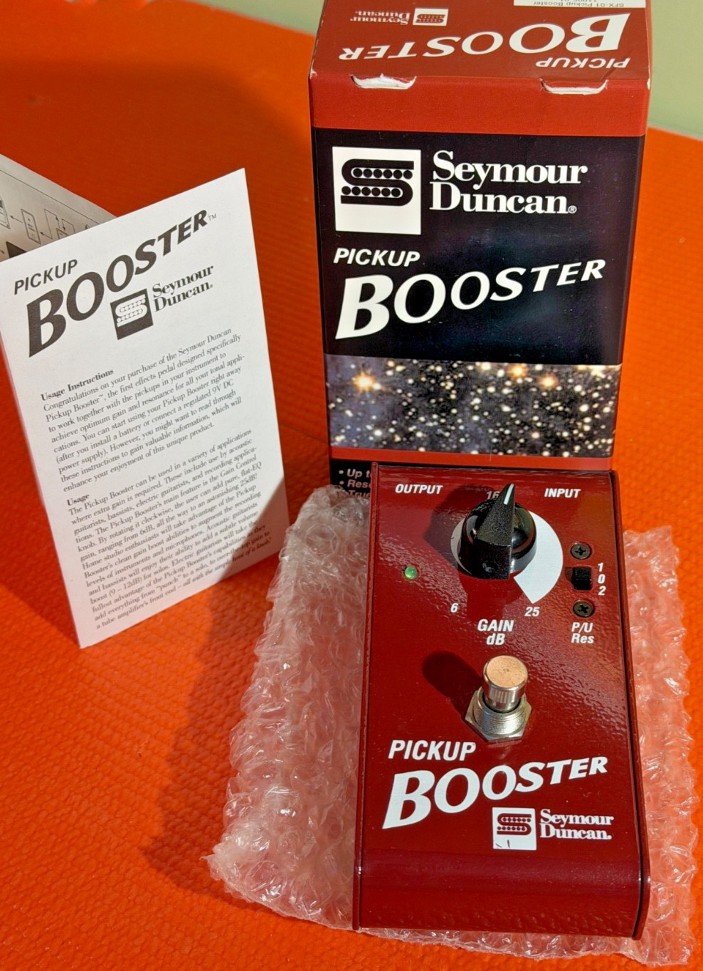 Seymour Duncan Pickup Booster Pedal, RED, Excellent, Original Packaging (USA)
