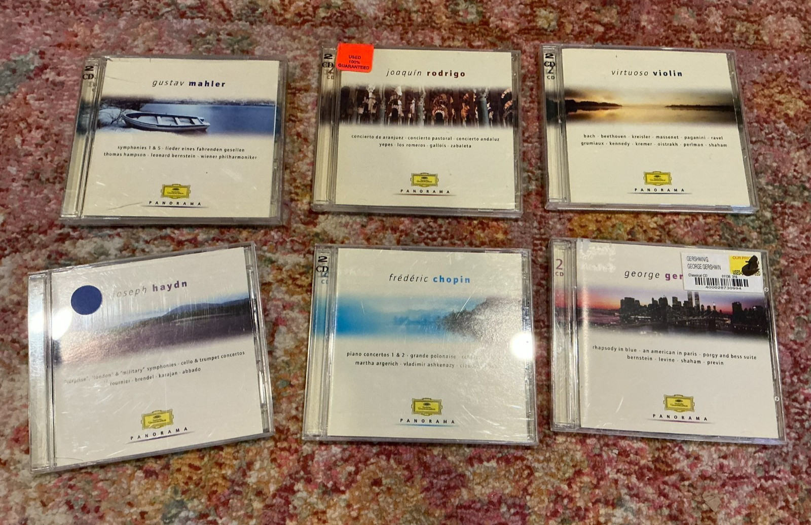 x6 Deutsche Grammophon Panorama CDs - J. Rodrigo Chopin Gershwin Haydn Mahler +
