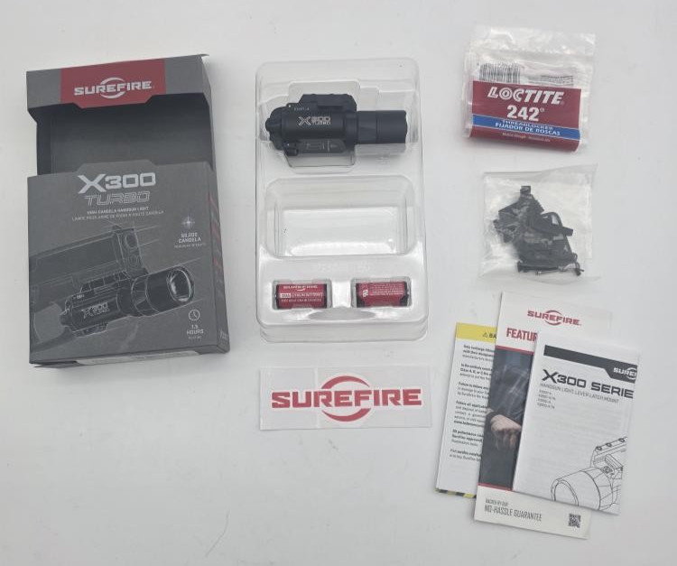 SureFire X300 Turbo High-Candela 650 Lumen Weapon Light, Black - X300T-A, NIB