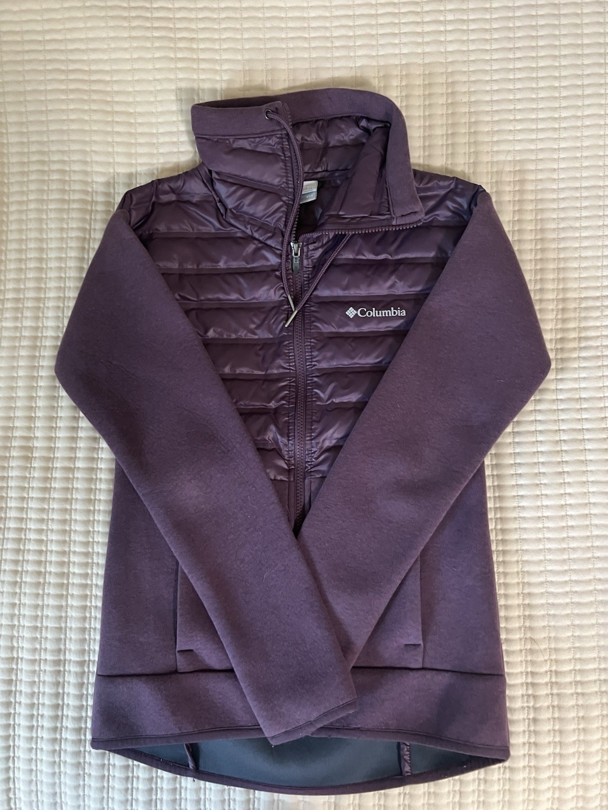 Columbia Powder Lite Hybrid Women’s Puffer Jacket Full Zip Quilted Purple XXS