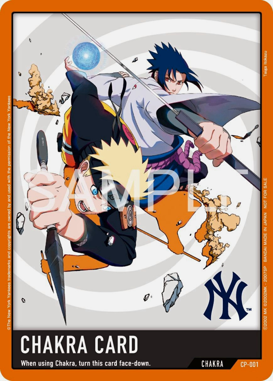 Bandai Naruto CCG Promo Chakra Card CP-001 Naruto Uzumaki Sasuke 2007 Bandai Naruto CCG Promo Chakra Card CP-001 Naruto Uzumaki Sasuke 2007