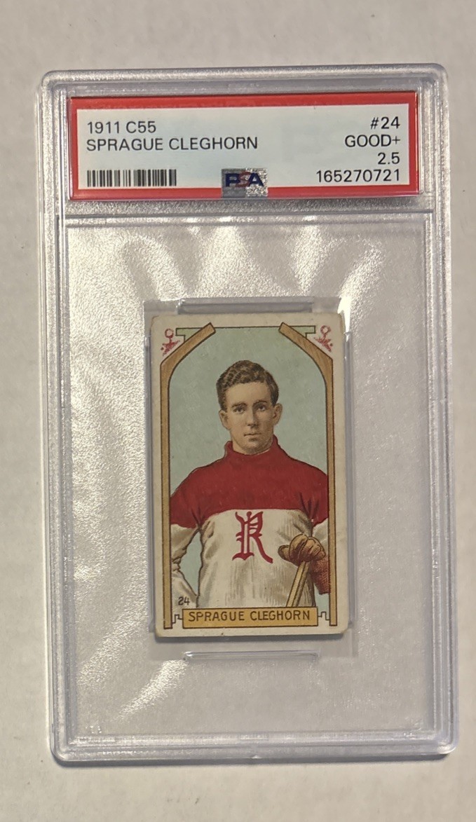 1911-12 Imperial Hockey Players - C55 Sprague Cleghorn #24 (RC) PSA 2.5
