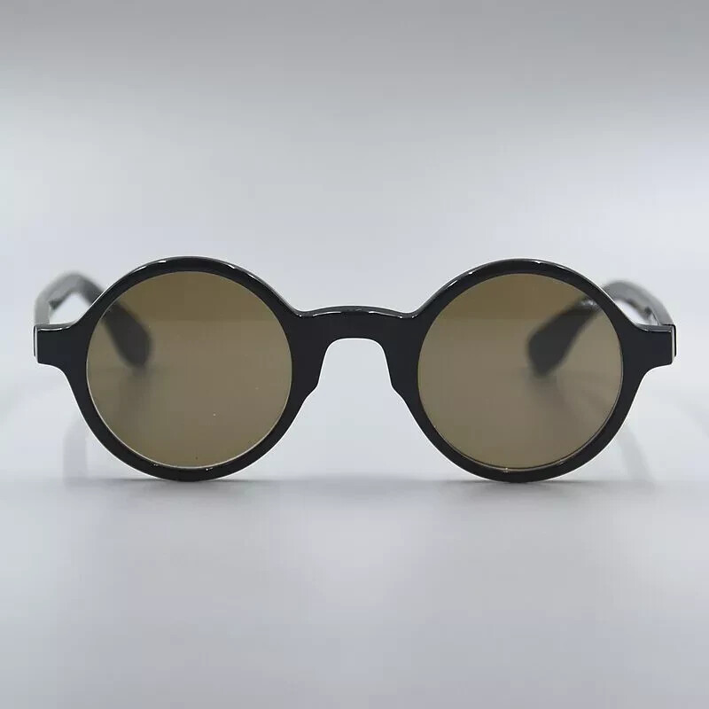 Round Brown sunglasses Men\'s Japan acetate glasses brown glass lens sunglasses