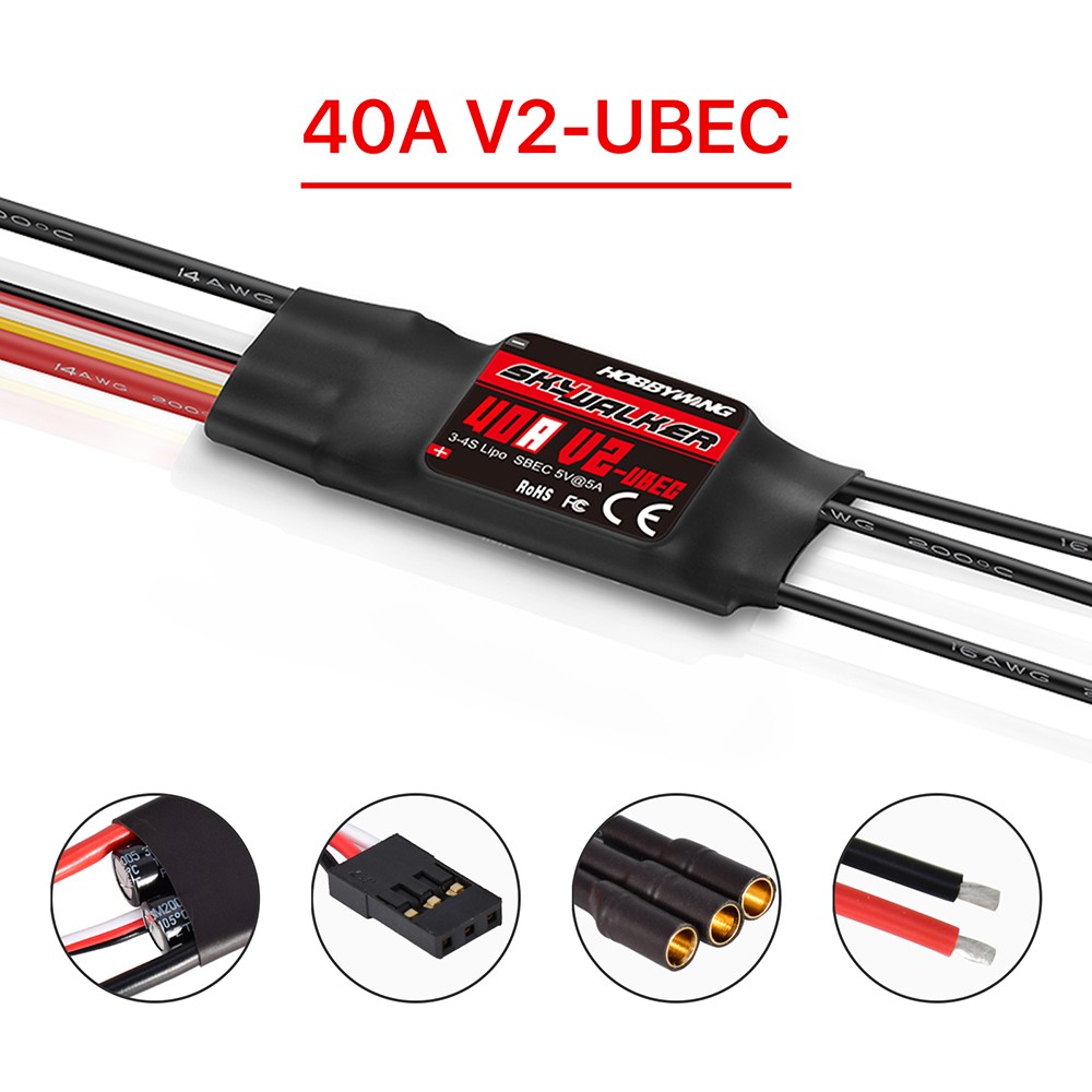 Hobbywing Skywalker 15-160A Brushless ESC 32-bit Reverse Break For RC Fixed Wing Hobbywing Skywalker 15-160A Brushless ESC 32-bit Reverse Break For RC Fixed Wing