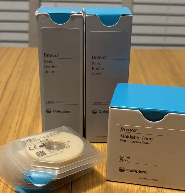 LOT Coloplast Brava Skin Barrier Spray + 4.2mm Barrier Rings | 120205 | 120427 LOT Coloplast Brava Skin Barrier Spray + 4.2mm Barrier Rings | 120205 | 120427