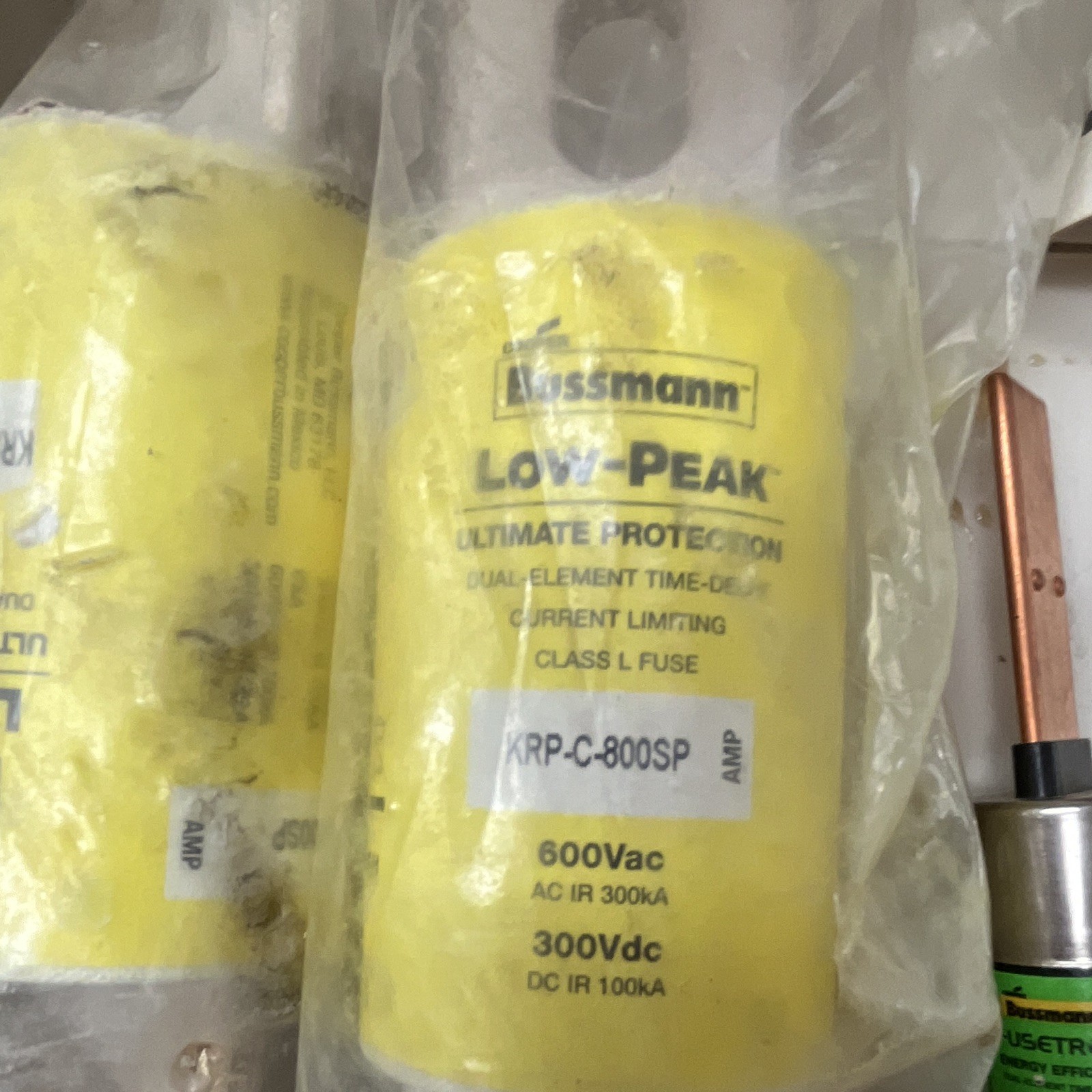 Bussmann LOW-PEAK KRP-C-800SP Class L Fuse 800A 600Vac/300Vdc Time-Delay