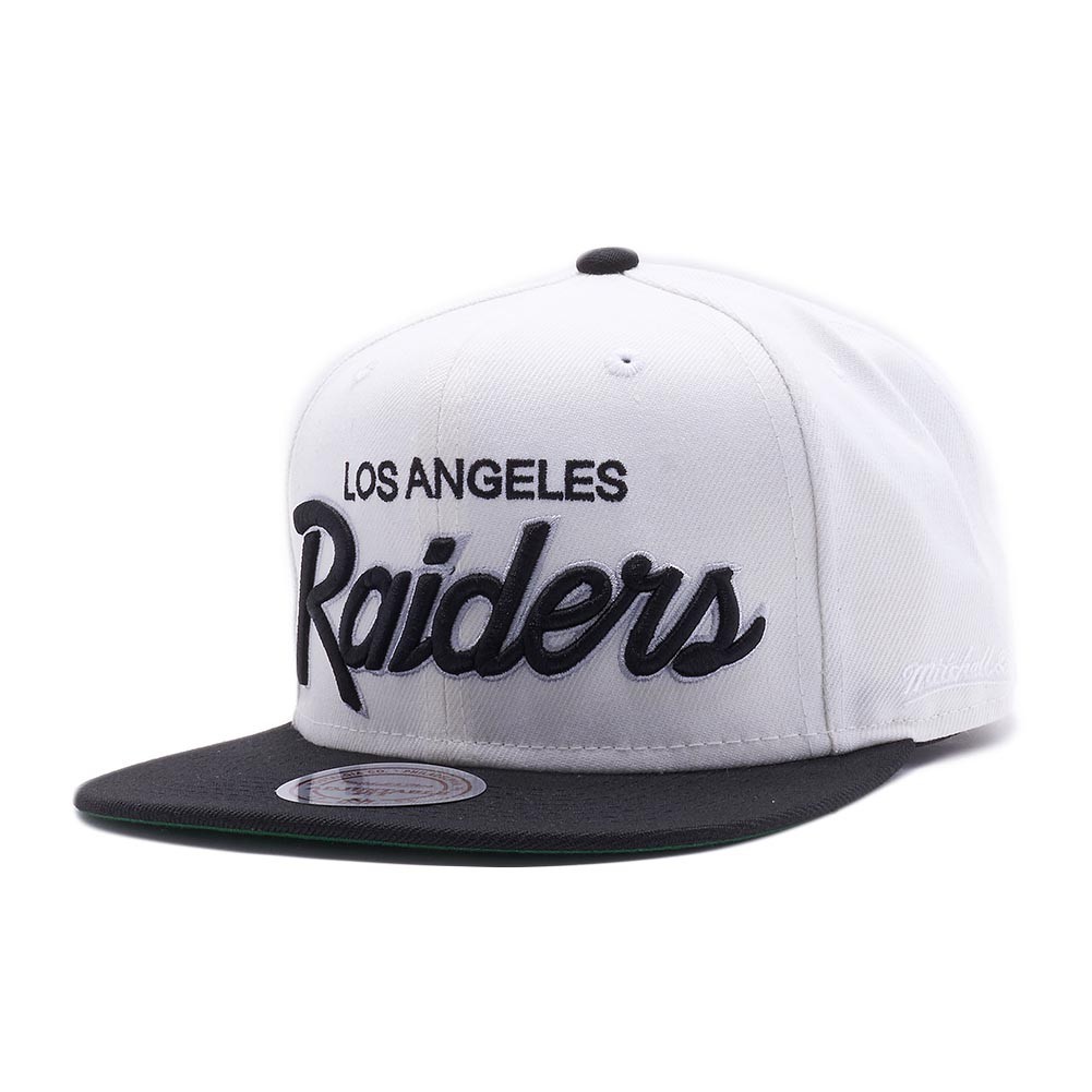 Los Angeles Raiders Vintage Script NFL Snapback Cap - Mitchell & Ness N.W.A Hat