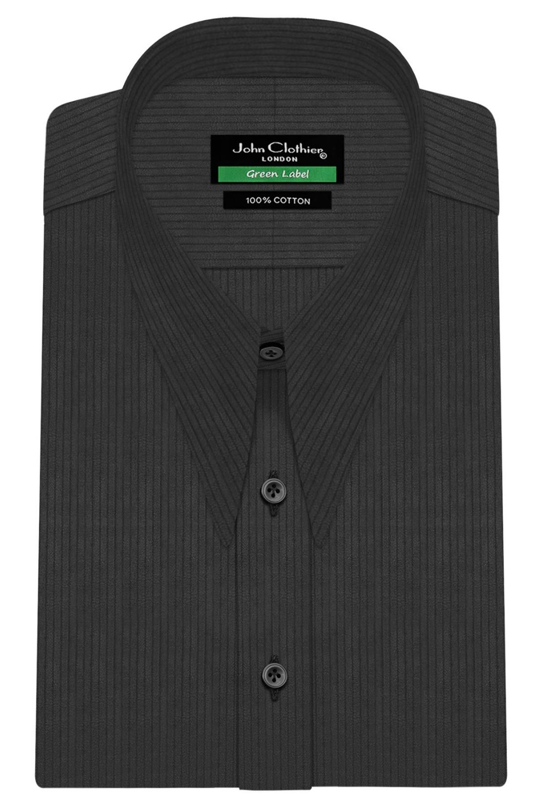 Men\'s Retro Dress Shirt Black Stripes 1930s Goodfellas Spear Point Dagger Collar