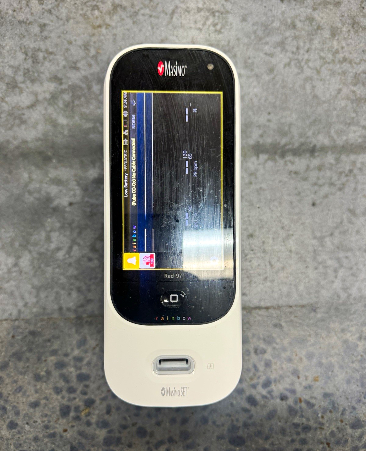 Masimo Rad-97 SpO2 Pulse Oximeter Patient Monitor Touchscreen Battery
