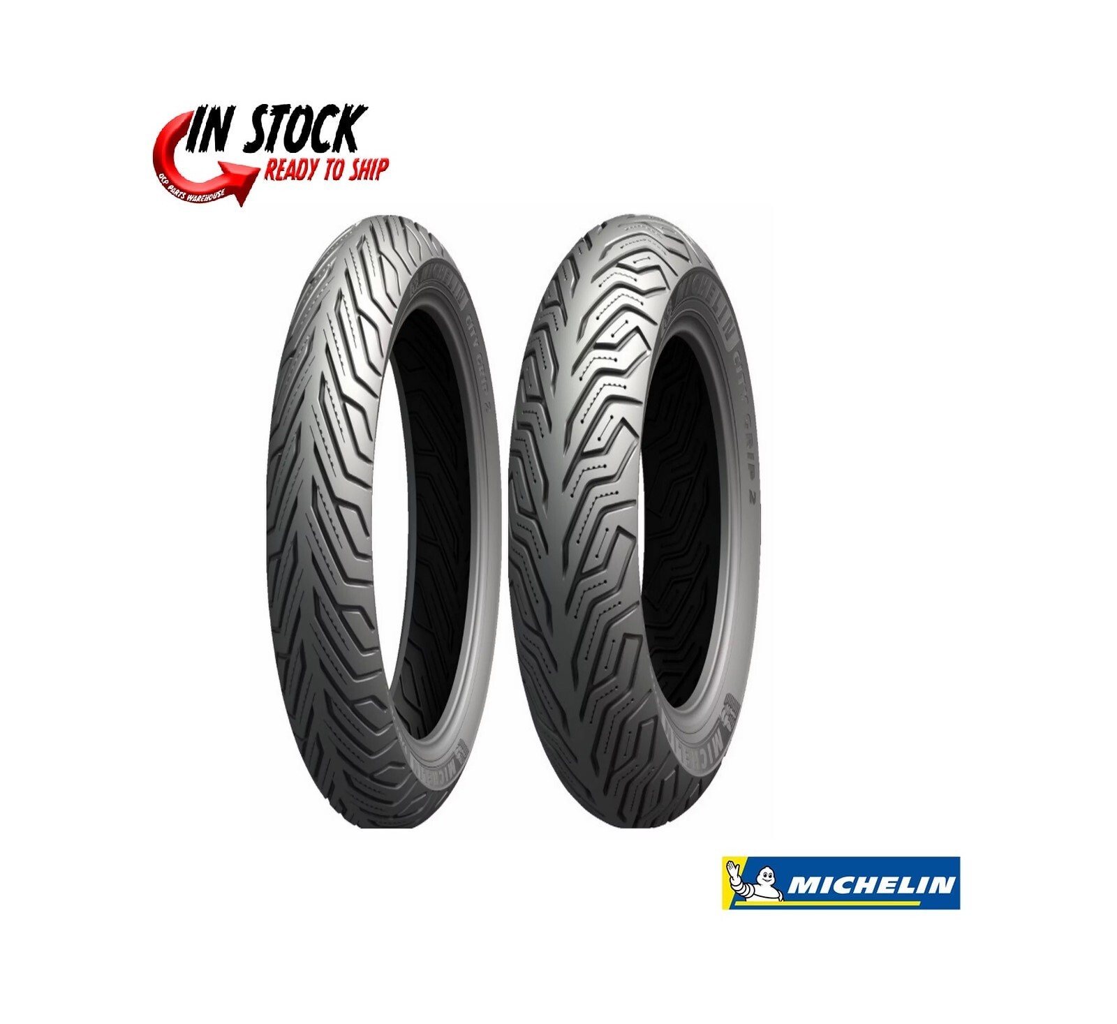 Michelin 110/70-11 & 120/70-10 City Grip 2 Tires Vespa S 50/150, LX50/150, LXV