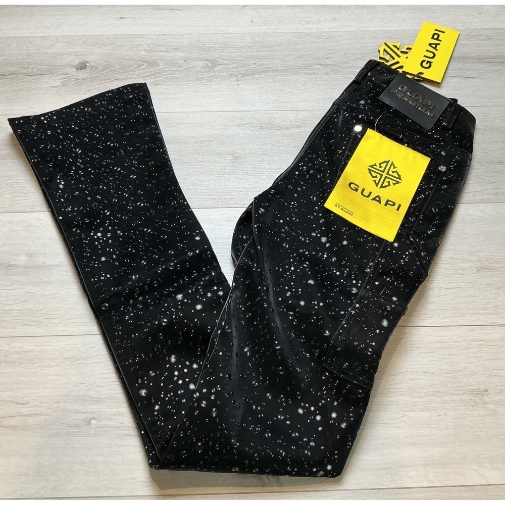 GUAPI Obsidian Water Flare Pants Black Size 30 New With Tags
