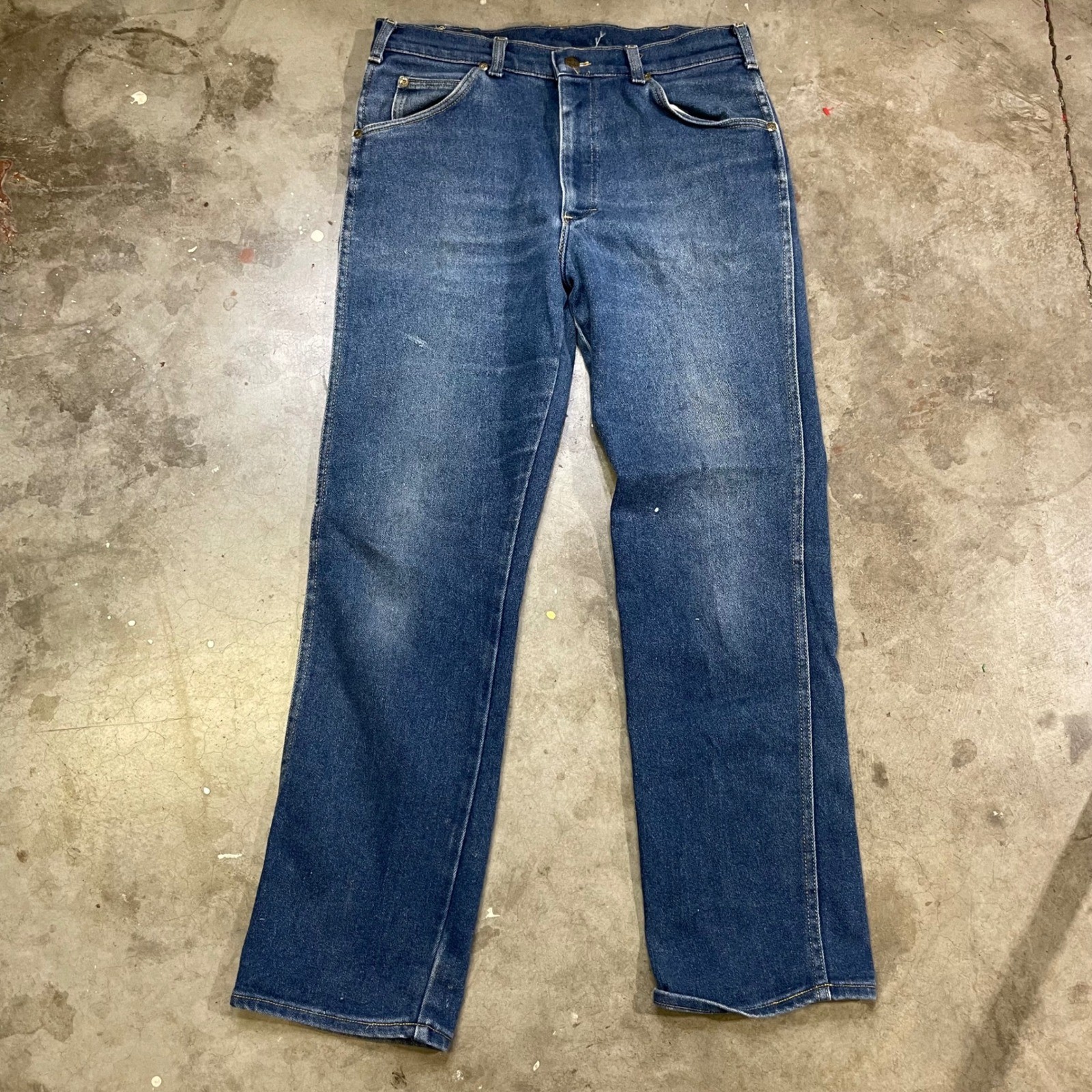 Vintage 80s Lee Riders Jeans Mens 32x32 Blue Straight Leg Denim Made in USA 200